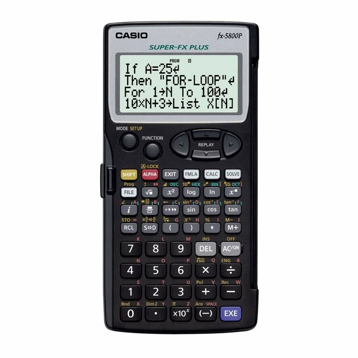 Casio FX-5800P - Calculadora programable, 15.1 x 81.5 x 163 mm, Color Negro