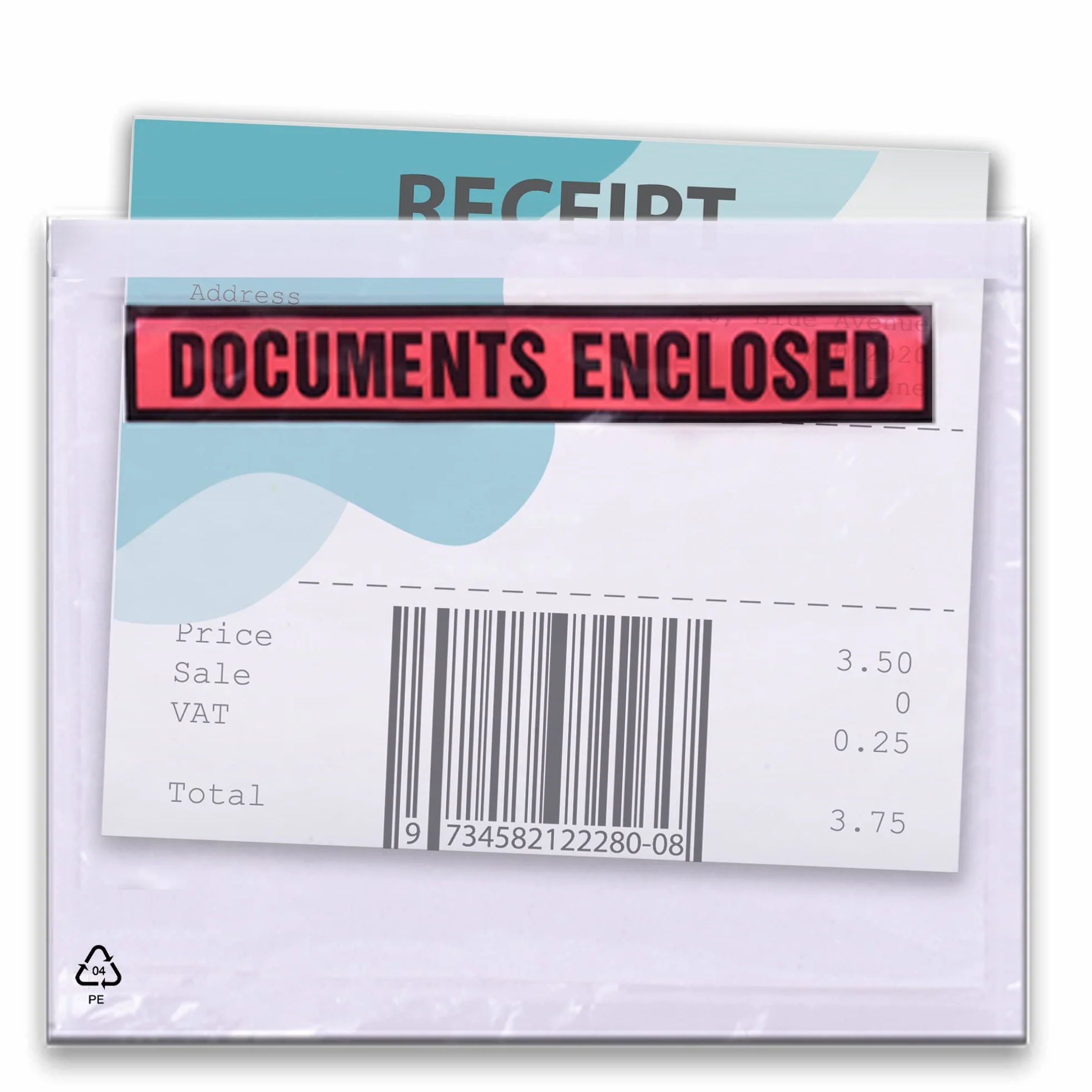 Triplast 4000 x A7 impreso documento cerrado (95 x 125 mm) | Sobres de plástico transparente con cierre autoadhesivo/fundas/bolsillos/carteras | Adjunta facturas, listas de embalaje y notas de