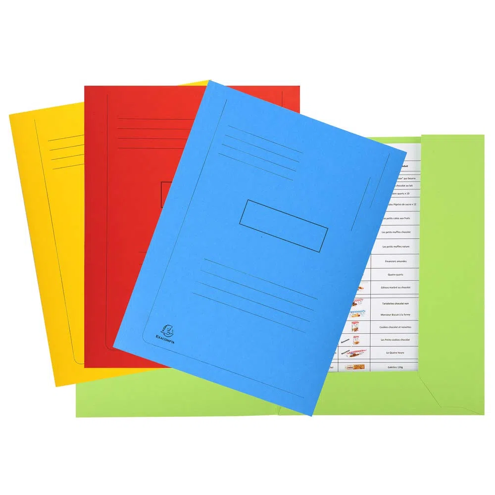 Exacompta 445013E - Carpeta (Conventional file folder, Caja de cartón, Verde, A4, 290 g/m², 240 mm), Pack de 50 unidades