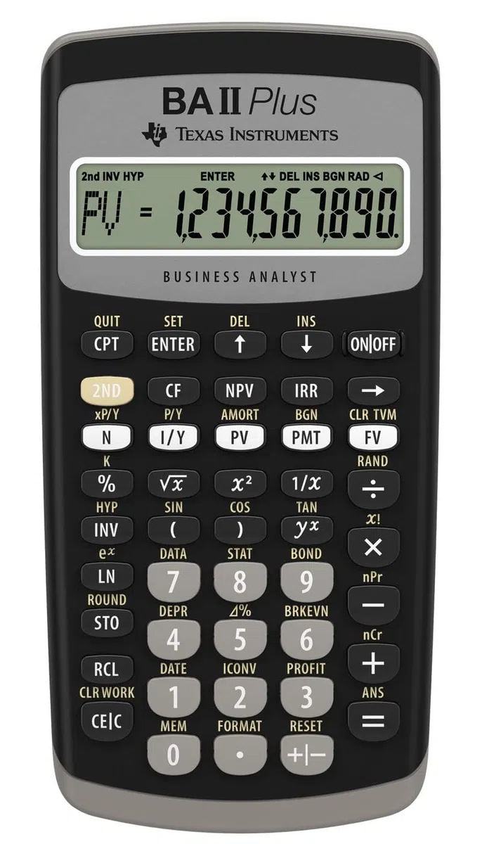 Texas Instruments BA II Plus Professional calculadora financiera avanzada