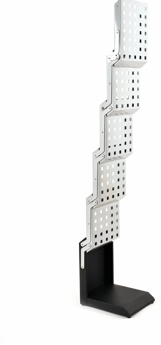 USA Exhibición de folletos de metal resistente para revistas, soporte de catálogo, soporte de feria comercial con 5 bolsillos