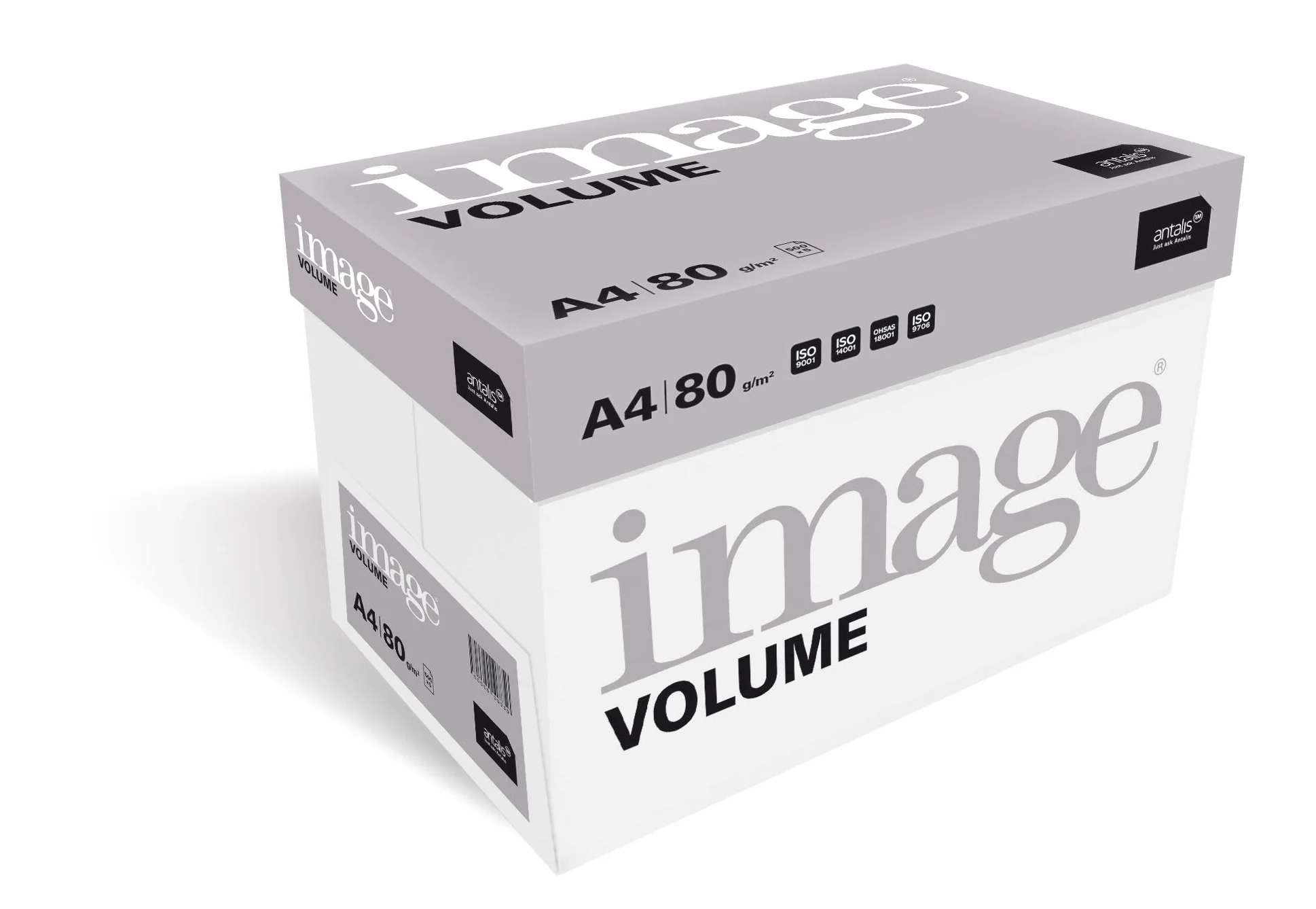 Image Volume - Papel blanco A4 80 g/m² Multifunción - Caja de 5 paq x 500 hojas