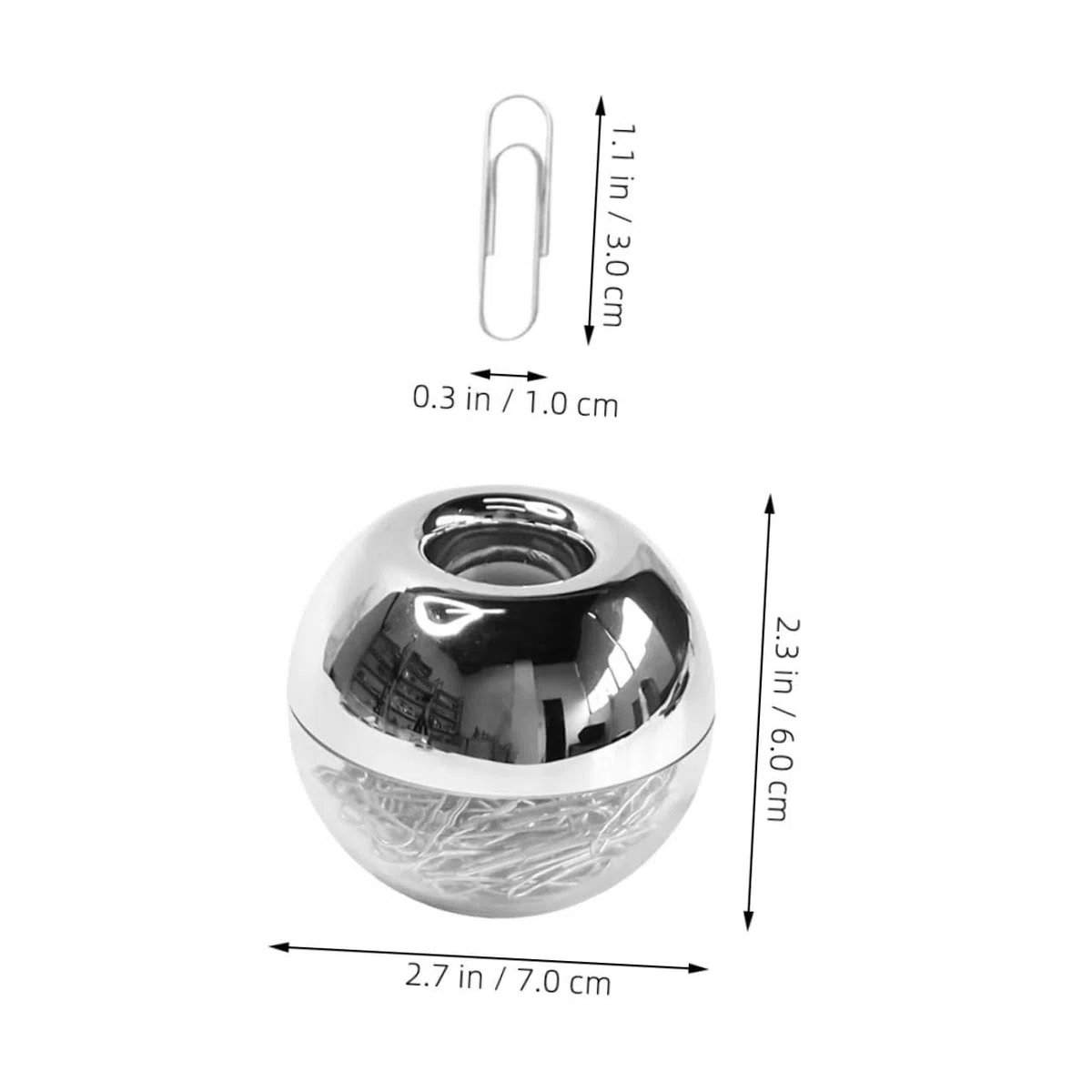 BESTonZON Clips Metálicos para Papel con Caja Magnética Plateada 200 Unidades 2 Estuches Clips Antideslizantes Pequeños para Oficina Escritorio y Organización de Documentos