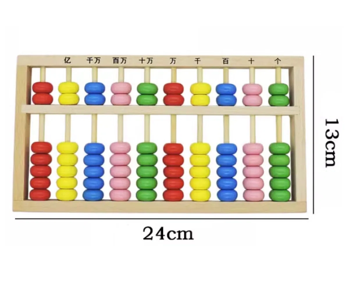 Ábaco Ábaco De Madera con Cuentas 10 Dígitos, Calculadora China, For Aprendizaje Matemáticas, Herramienta Educativa Conteo Oficina Material