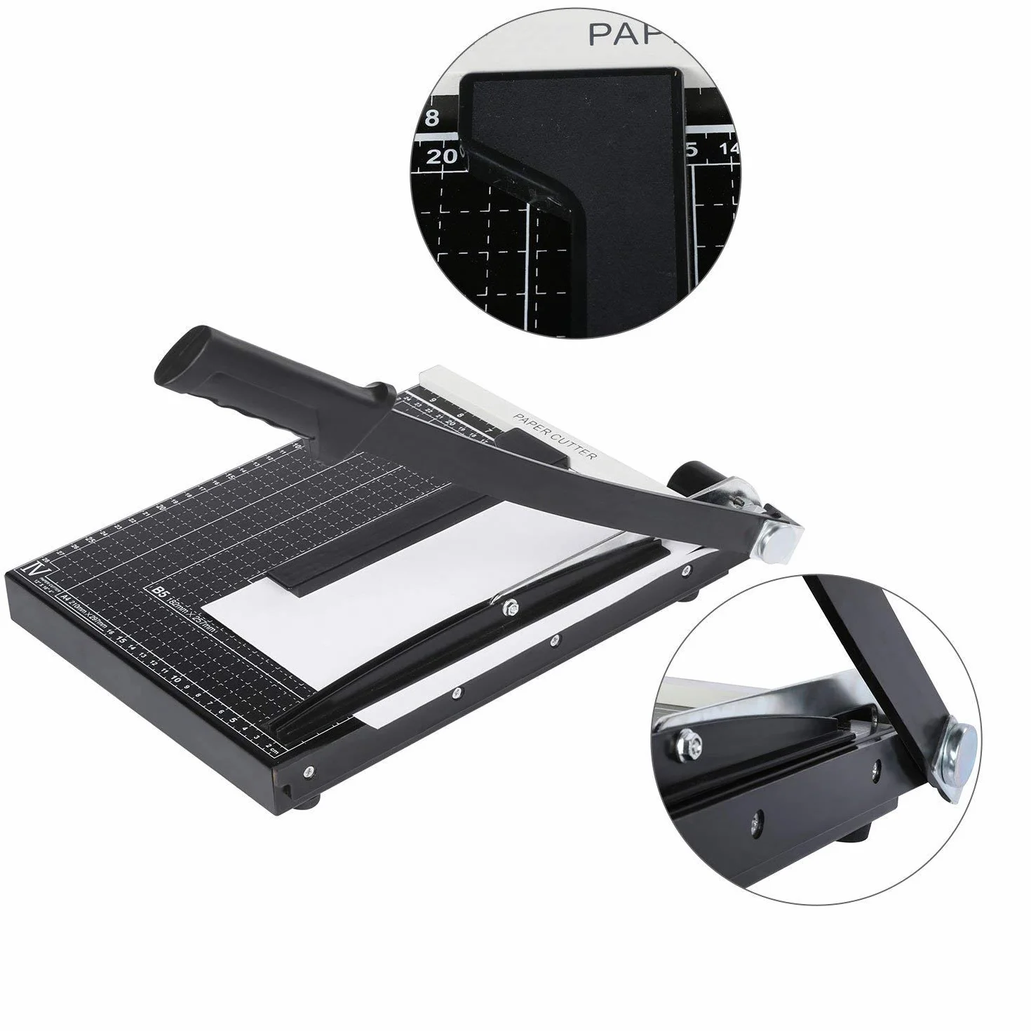 Massicot A4, capacidad de corte, 12 hojas de papel para oficina, escuela, ocio, creativo, papel, color negro