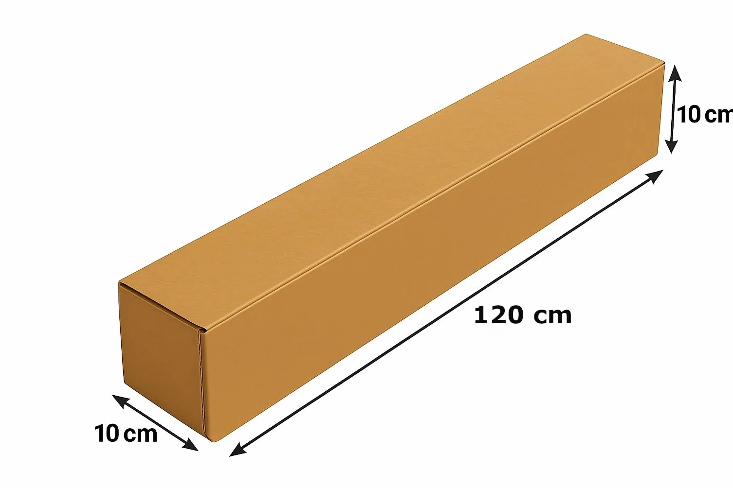 EraGreen Premium 50 piezas de tubo de envío angular - Caja de cartón 100 x 100 x 1200 mm, caja de envío para DHL, DPD, GLS, caja plegable de 1 onda, FEFCO201, onda B