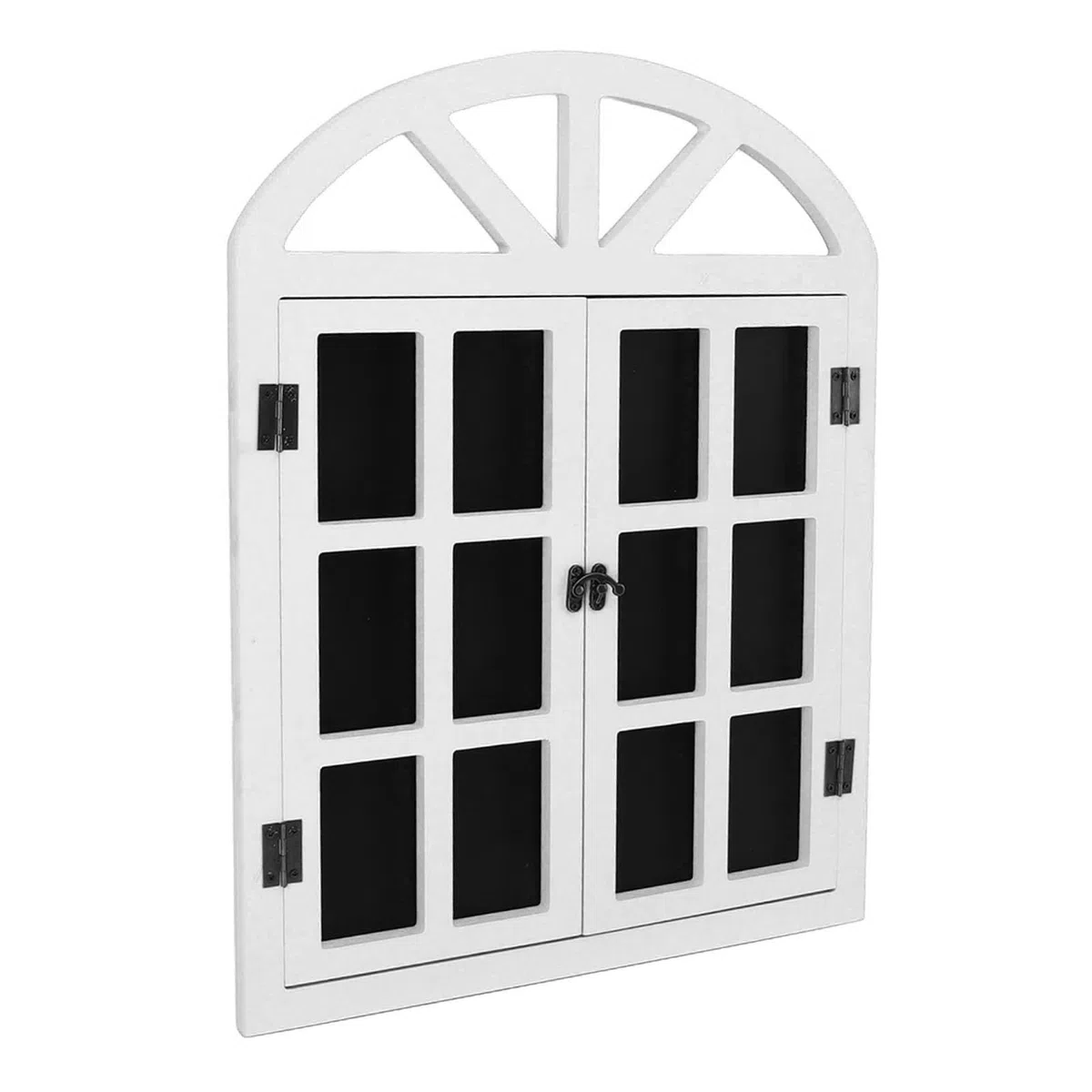 Letrero de Pizarra de Ventana Falsa, Tablero Negro, decoración versátil, Tablero de Mensajes fácil de Colgar para Pared de Tienda y hogar (Blanca)