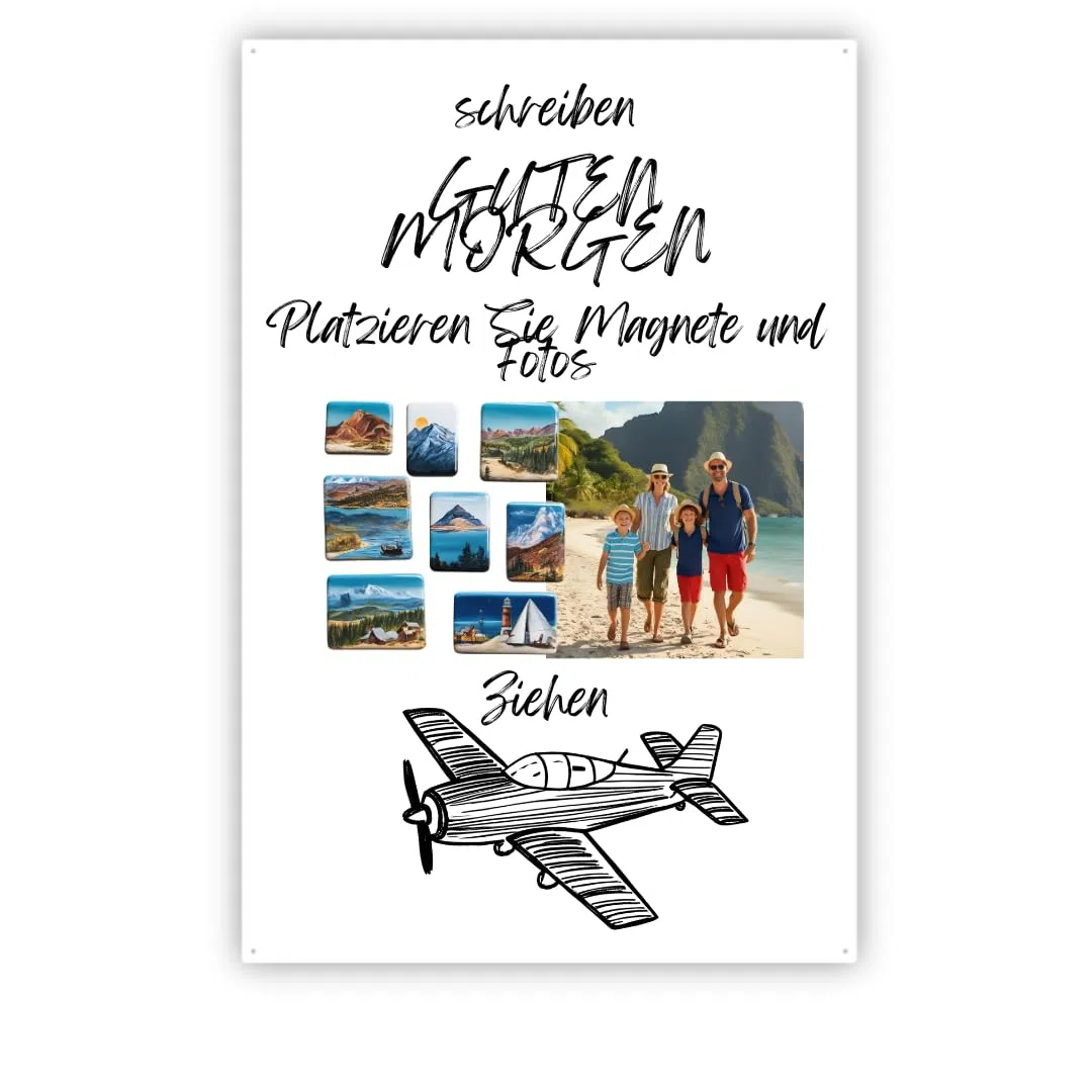 Pizarra Magnética - Tablero Magnético con Diseño de Animal - Ideal Para Imanes y Notas - Pizarra Magnética Para Escribir - Incl. Kit de Montaje - Blanco - 50x80 cm