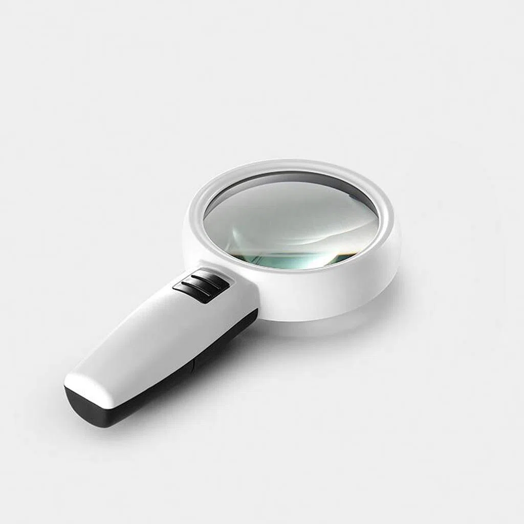Lupa de mano con luz LED, lente de alta potencia para lectura y trabajo de detalle, ideal para niños y adultos
