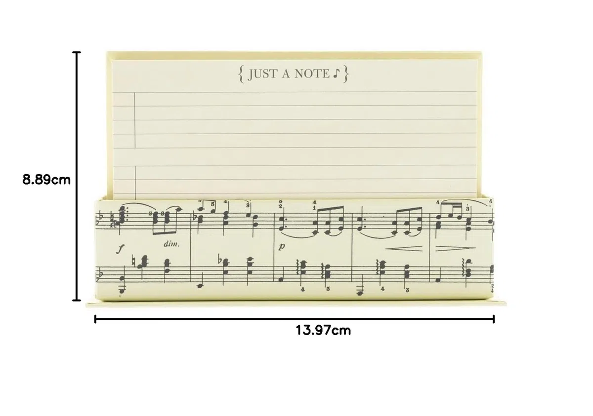 Vintage Music Note: Flat Notecard Sets