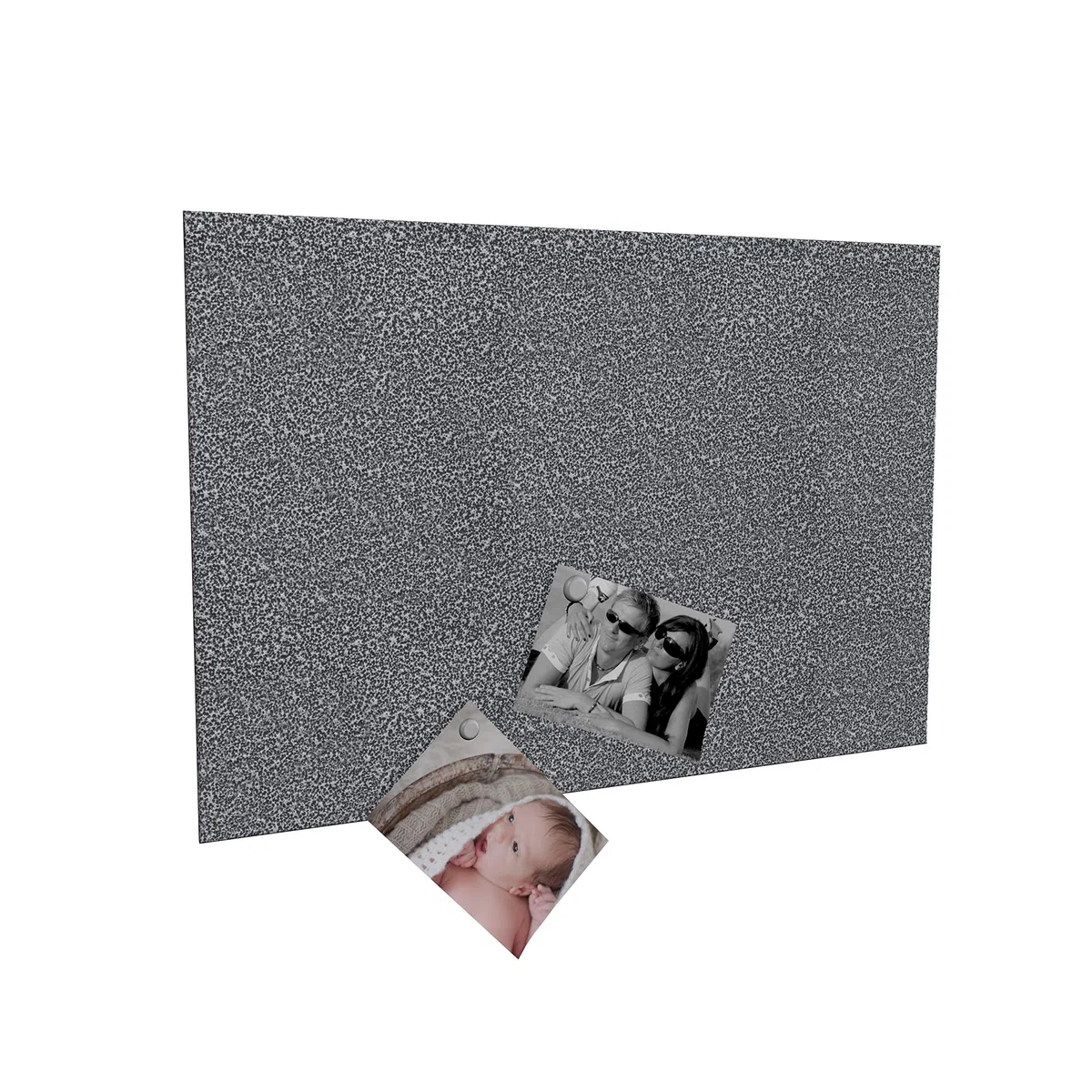 Pizarra magnética de pared (diferentes tamaños y colores), incluye 10 imanes, fabricada en Alemania (60 x 90 cm, plata antigua)