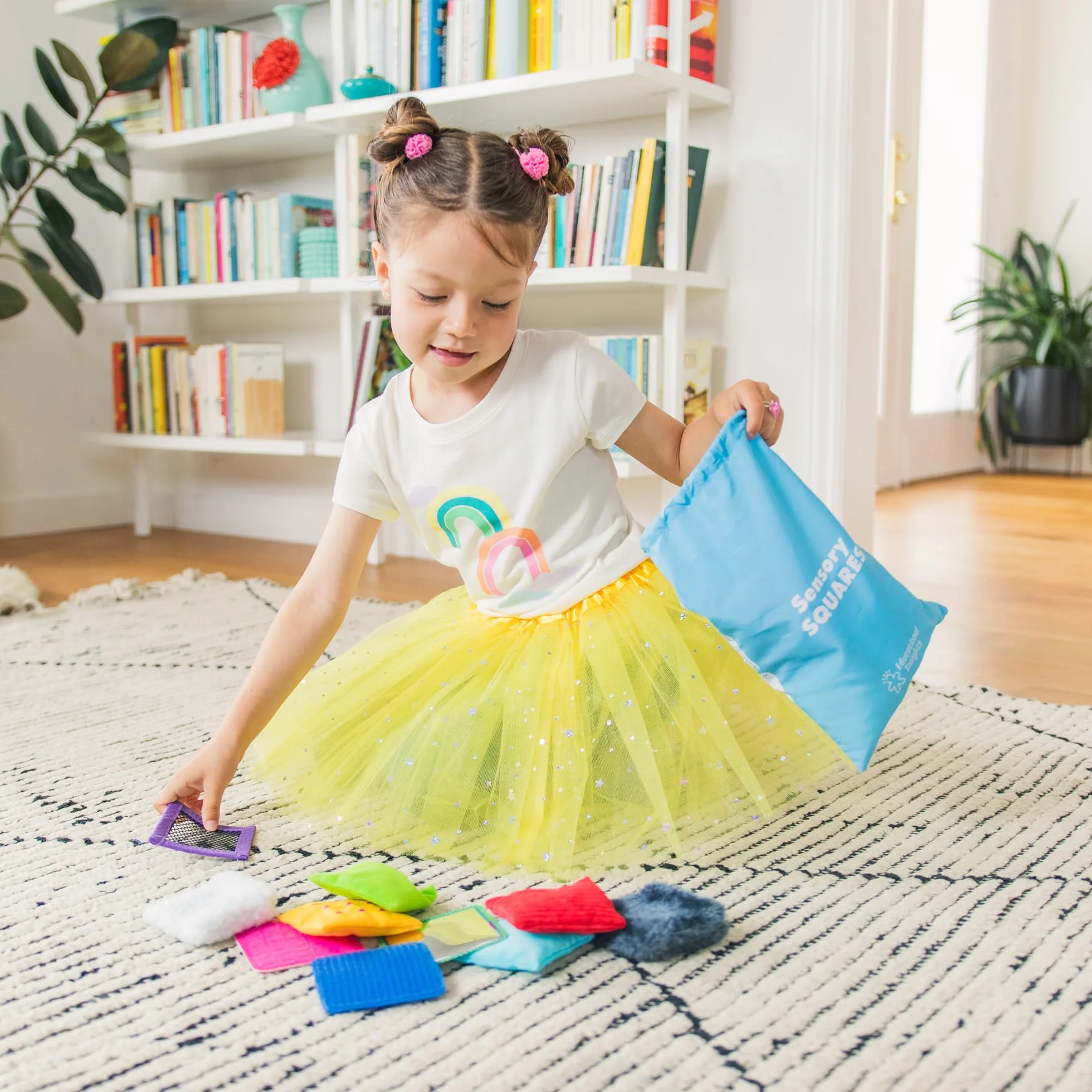 Learning Resources Teachable Touchables Cuadrados con Texturas Juego Sensorial Táctil, 20 Piezas, Multicolor, 6 cm, Juguete Educativo para Niños, Estimulación Sensorial