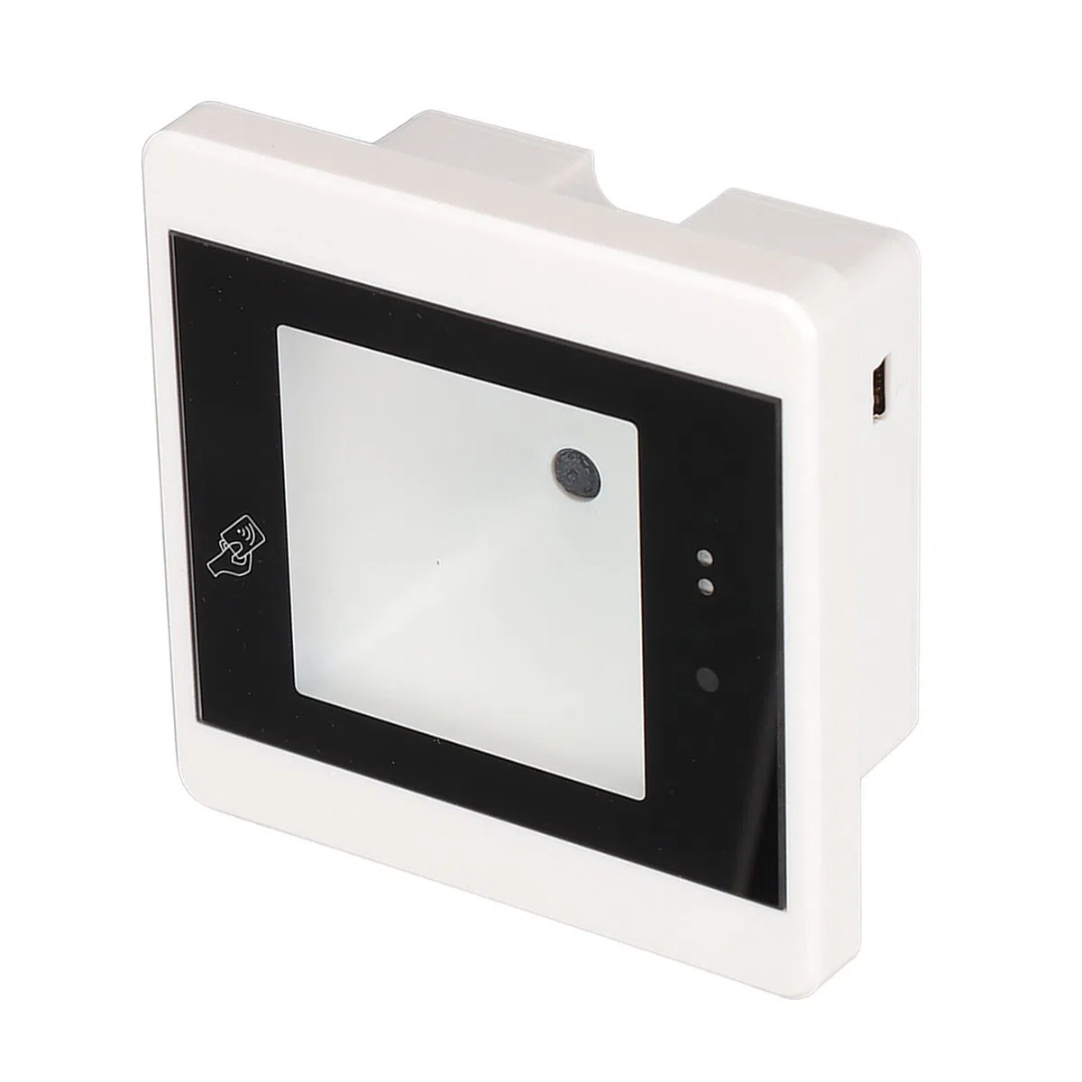 Lector de Código de Barras QR 1D 2D para Administración Administrativa de Control de Acceso Al Salón con Aviso de Timbre, Conexión IP, 1 Escáner (R35C Blanco)