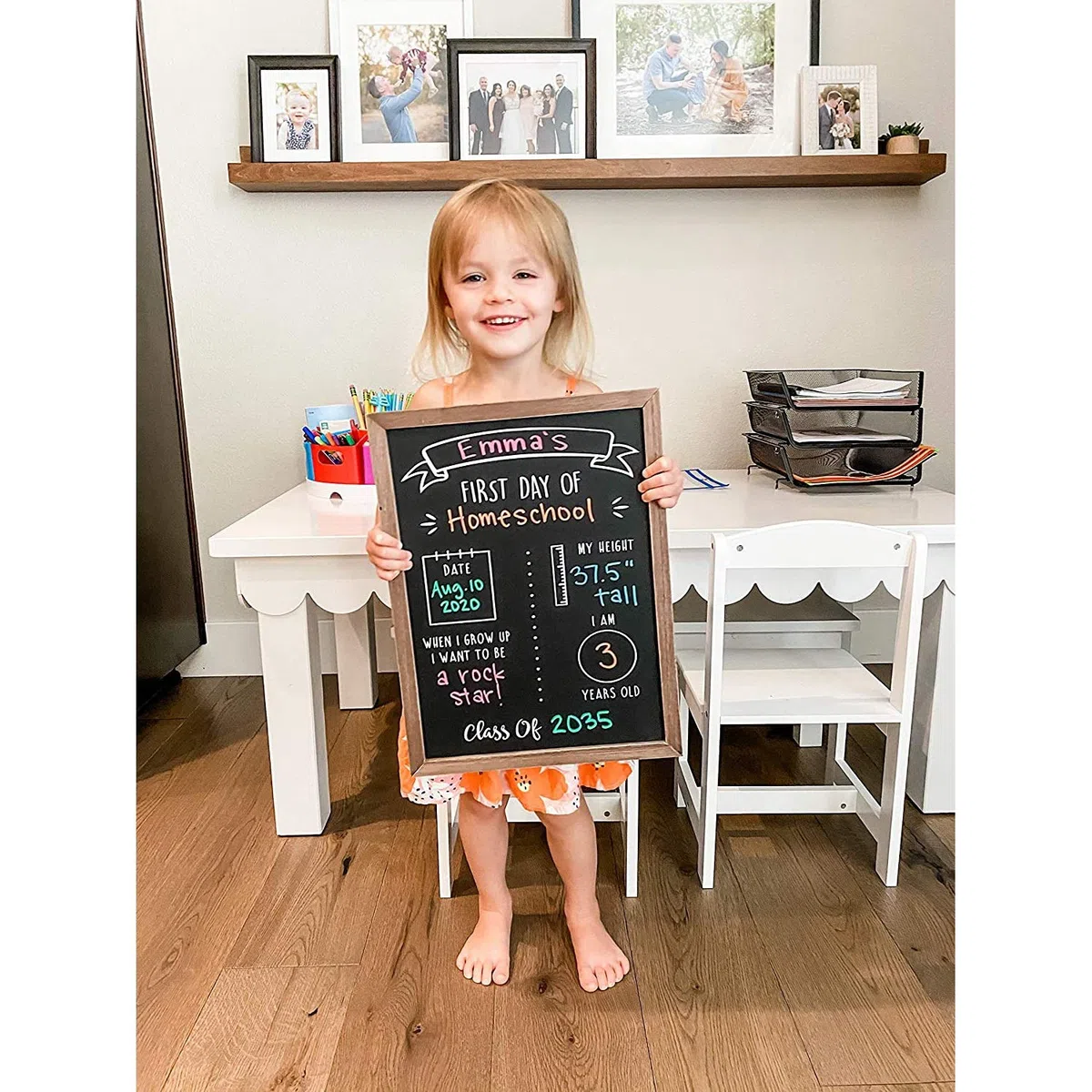 LNNW Creative Blackboard Colgando Mensaje Tablero de doble cara Decorativo Boletín Tablero Hogar tienda Restaurante Handcration Publicidad Tablero Graffiti Tablero para Mesa, para Decoración de Bodas,