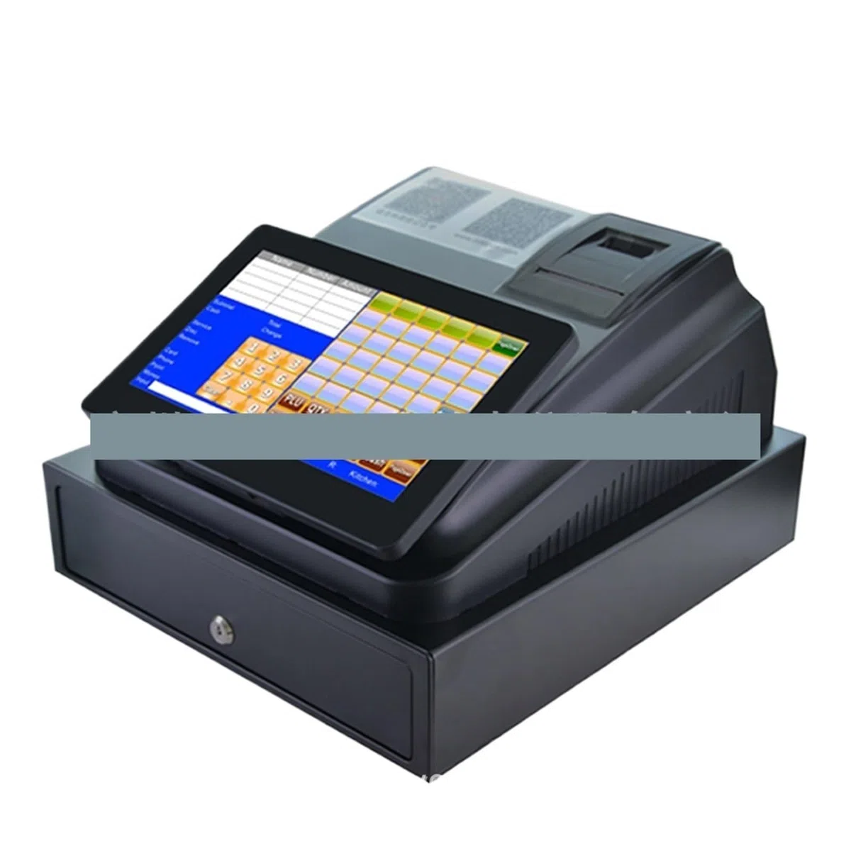 Caja registradora para pequeñas empresas, Caja registradora electrónica inteligente con pantalla táctil integrada, caja registradora sin mantenimiento for comida rápida, té, leche y refrigerios para s