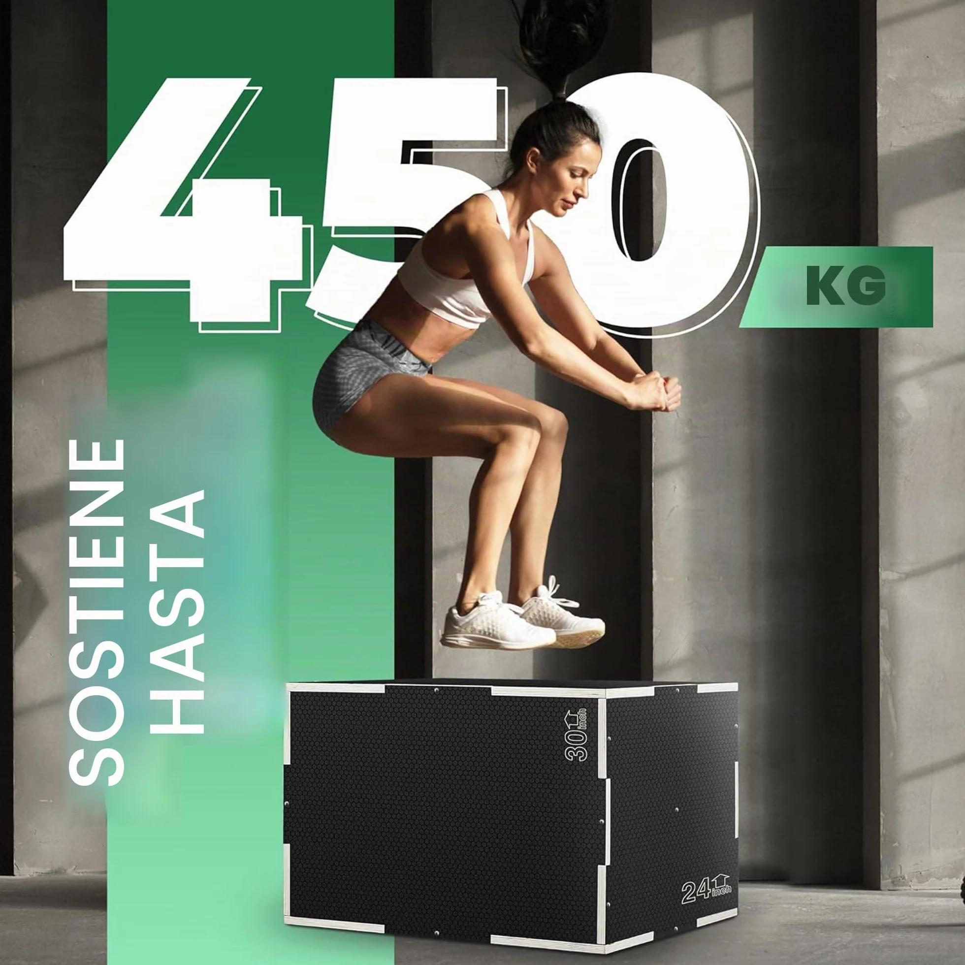 Yes4All 3 en 1 caja de madera de Plyo, plataforma de la caja pliométrica para el entrenamiento del salto, cajas del salto para el ejercicio casero del gym y el entrenamiento al aire libre
