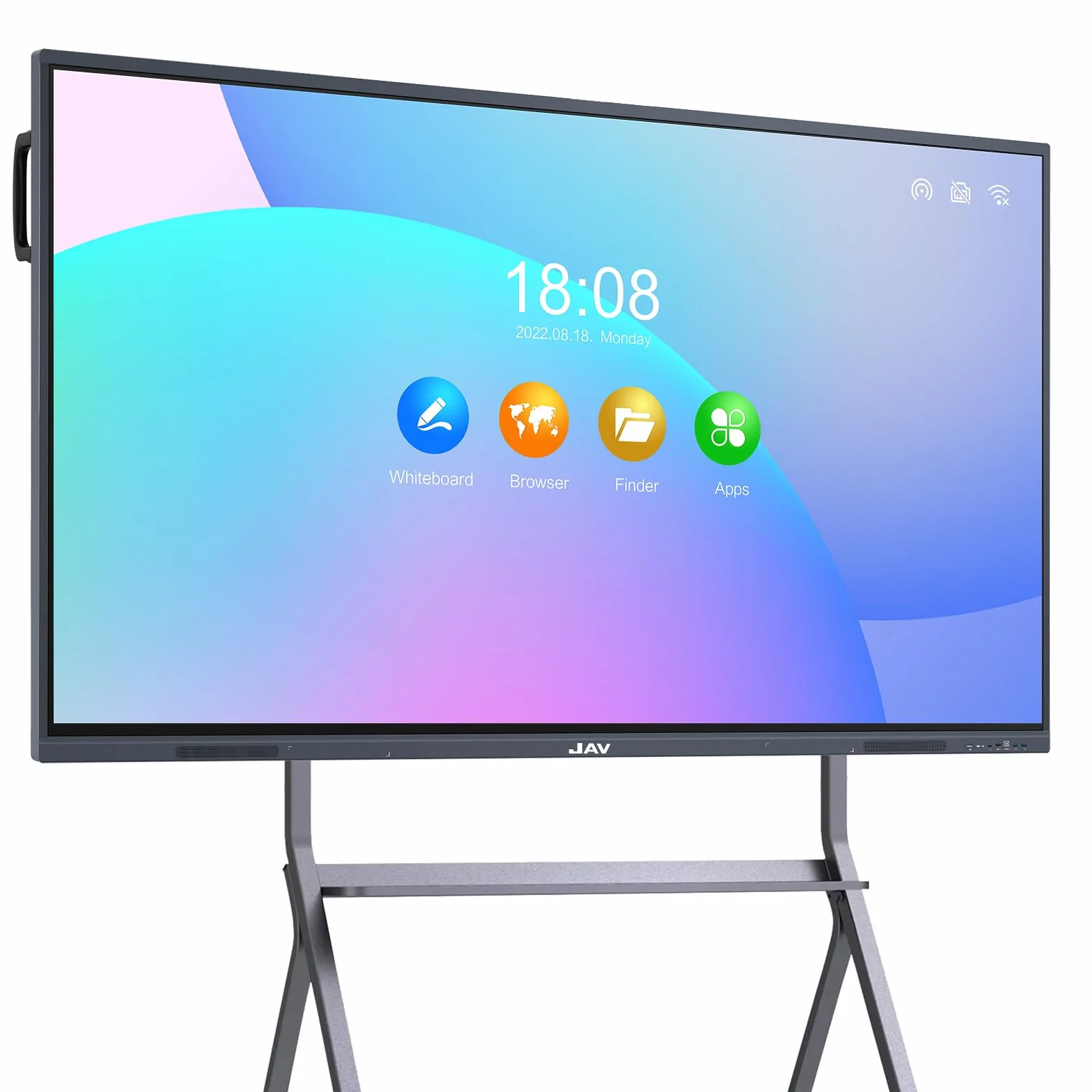 JAV Smart Board 55 Pulgadas Pizarra Blanca Interactiva 4K Pantalla Tactil Electrónica Whiteboard Todo En Uno Monitor para Aulas, Oficina (Soporte de Pared Incluido)