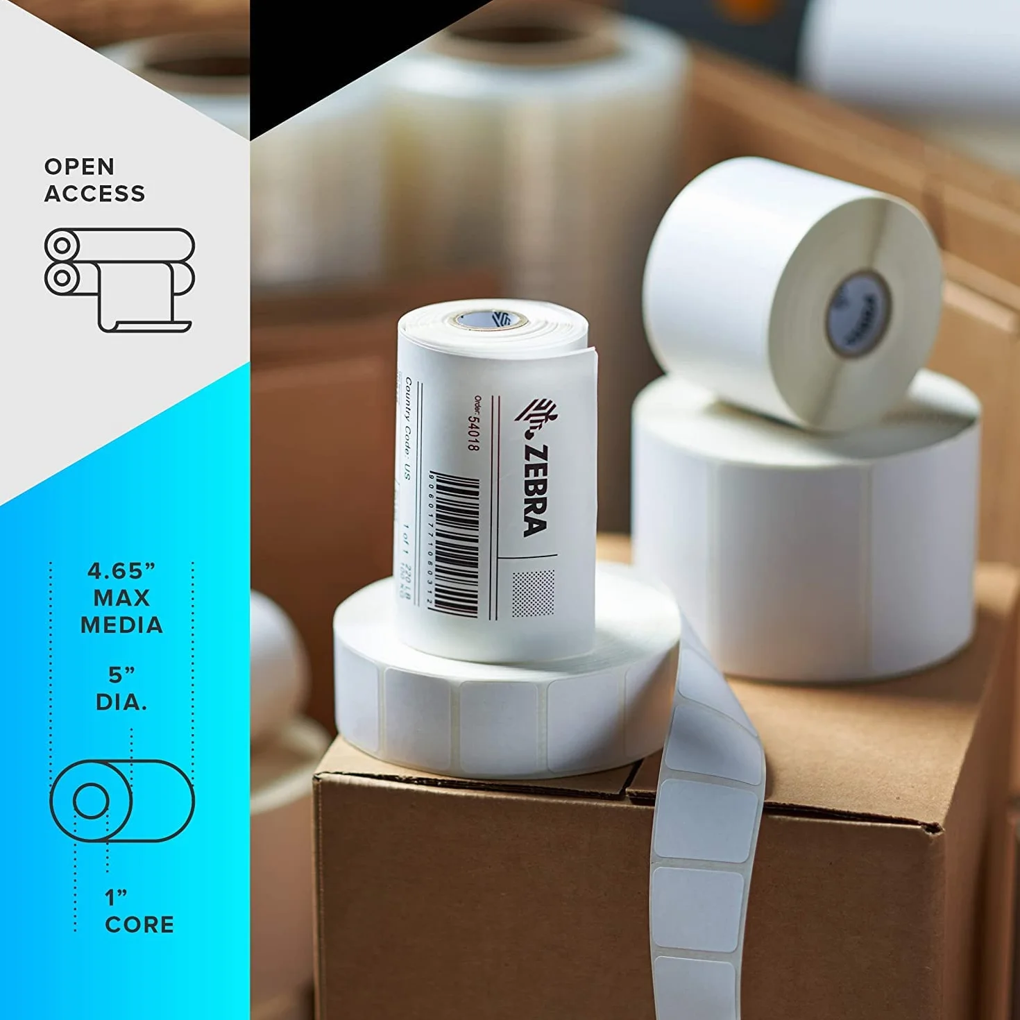 ZEBRA - Impresora térmica directa ZD421 - Bluetooth 4.0, Wi-FI, USB Host y Ubicación de conectividad modular - para logística, fabricación, venta al por menor y salud