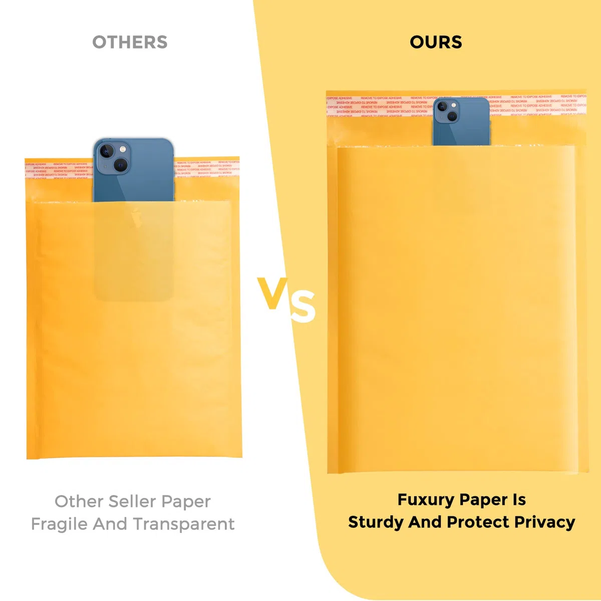 Fuxury Sobres de burbujas de papel kraft de Fu Global, 25 unidades, 25 unidades