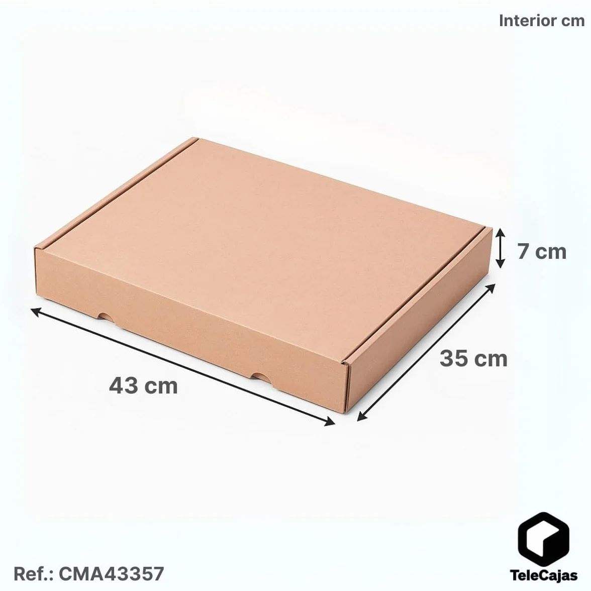 TELECAJAS 25 Cajas Postal Automontable 43x35x7 cm Cartón Kraft con Tapa Robusta