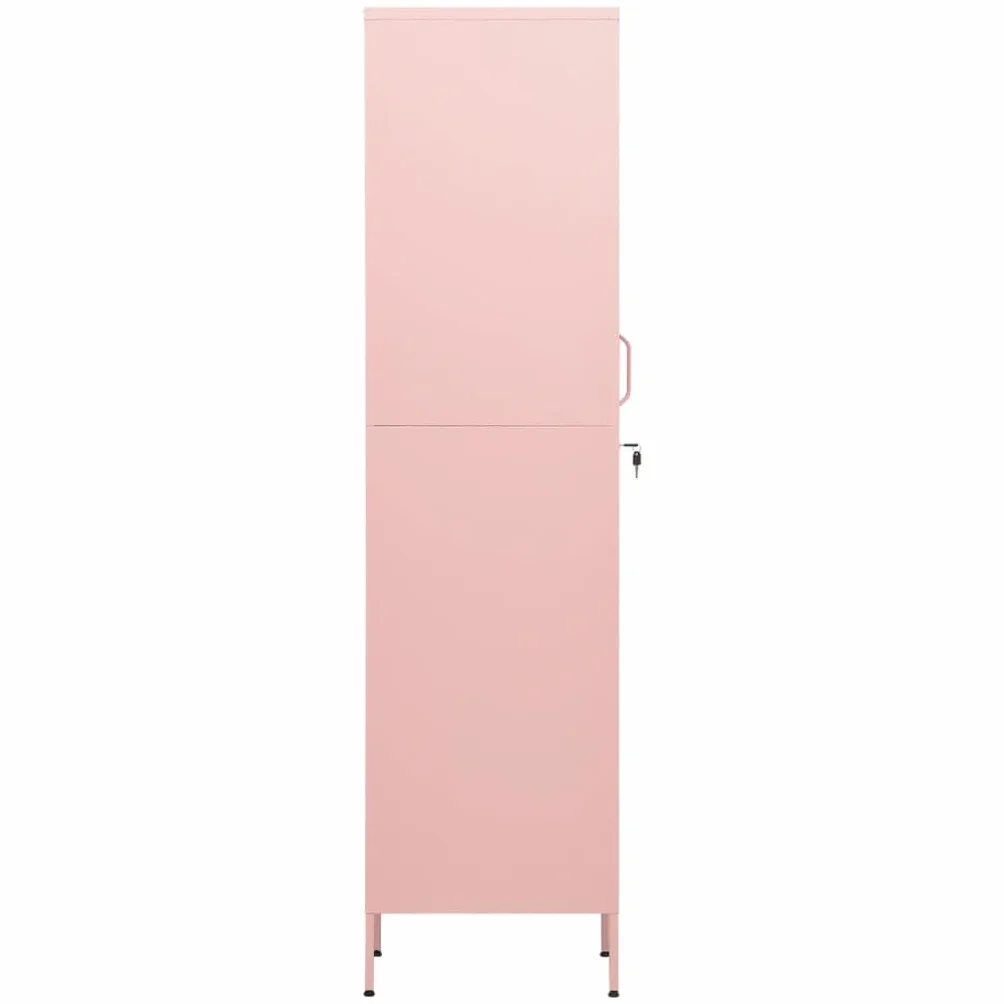vidaXL Armadio Rosa 35x46x180 cm Acciaio
