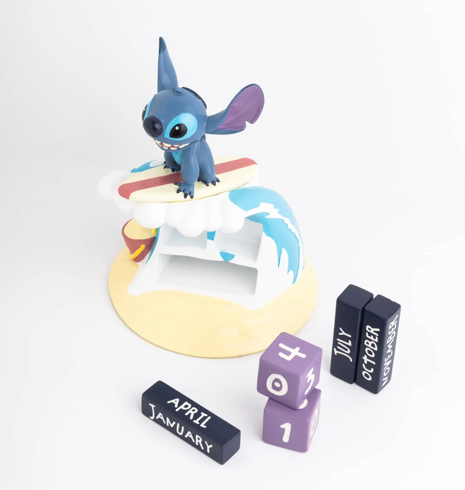 Calendario Perpetuo Stitch 3D - Figura Disney para Decoracion Habitacion Juvenil : Stitch Regalos │ Calendario sobremesa para niños - Merchandising Oficial