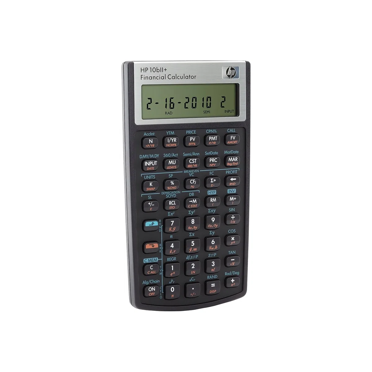 HP Calculadora financiera 2716570 10bII+, Pantalla LCD de 12 dígitos