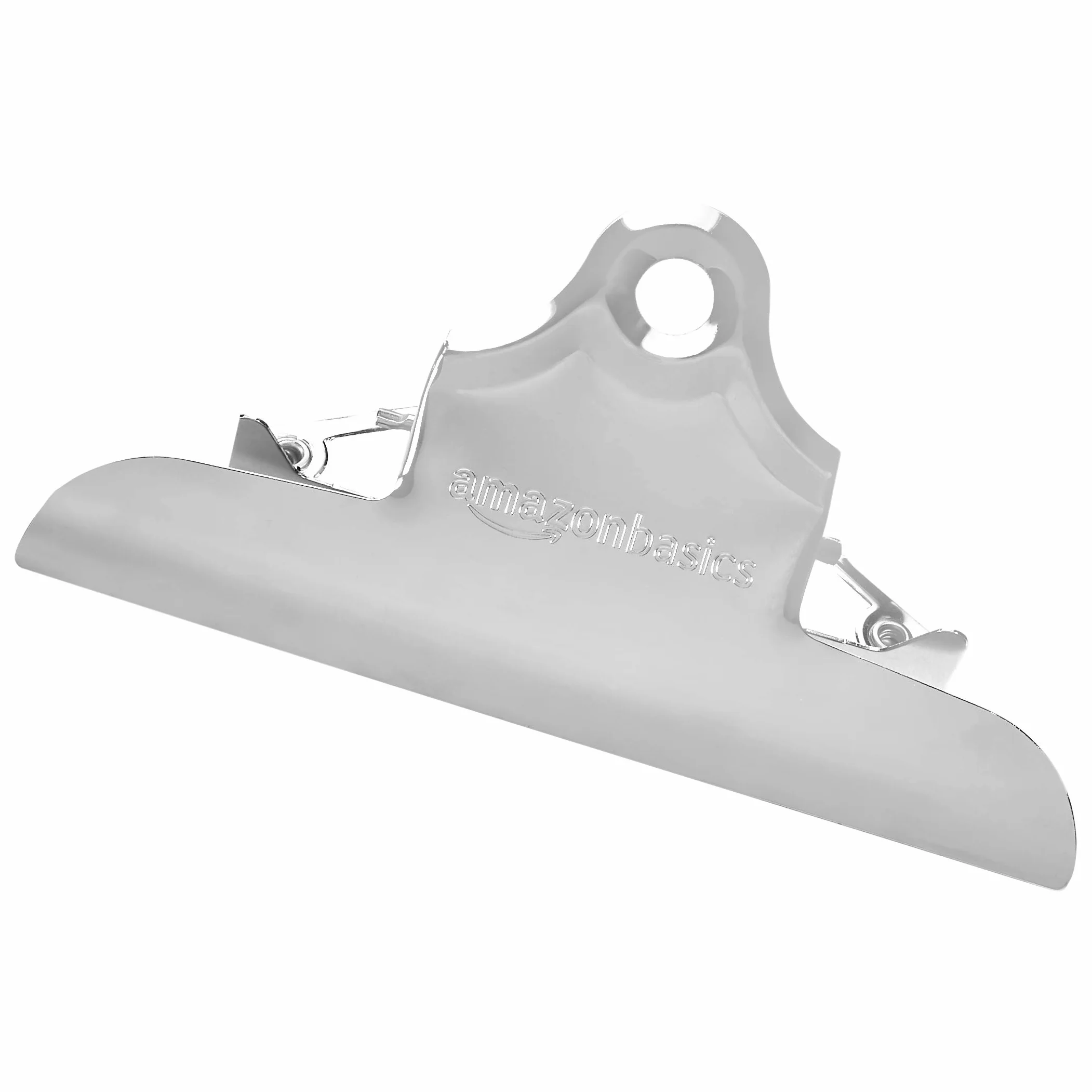 Amazon Basics Portapapeles de aluminio, tamaño carta, clip estándar, 6 Unidads, Plateado