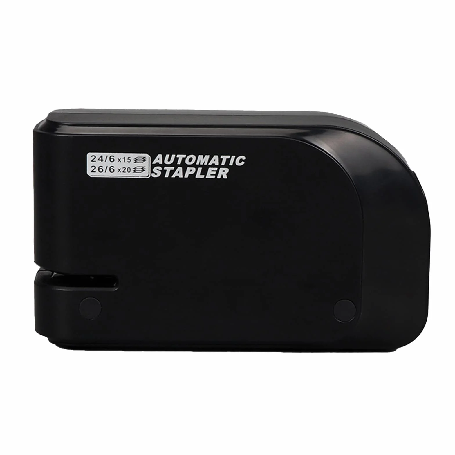 Engrapadora eléctrica automática de papel con capacidad de 20 hojas, uso de grapas 26/6 o 24/6, funciona con pilas o adaptador de CA para oficina, escuela, hogar, color negro