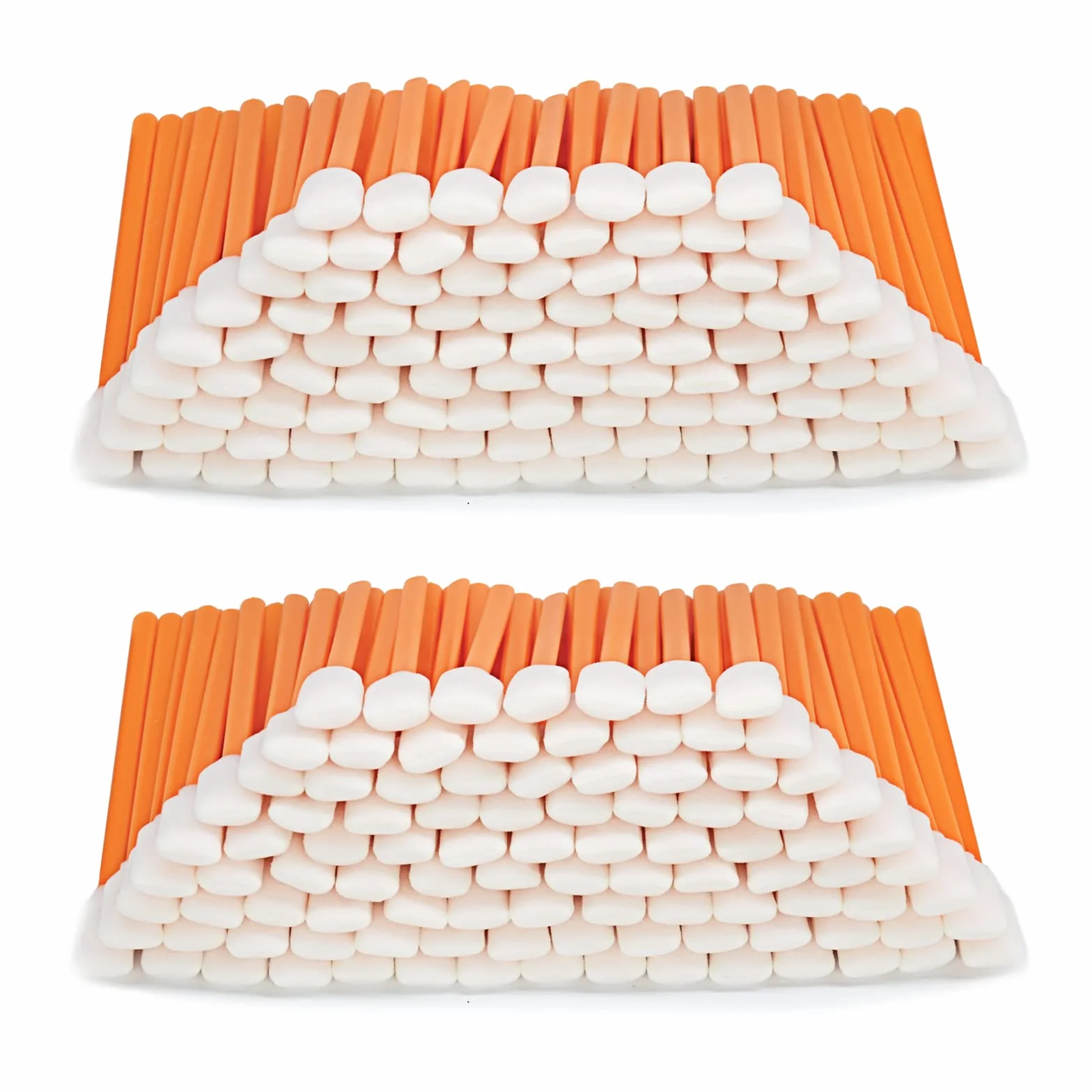 200pcs 5.11" BVN Bastoncillos de Limpieza, Kits de Bastoncillos de Espuma para Impresoras de Inyección de Tinta, Cabezales de Impresión, Cámaras, Lentes Ópticos y Equipos Ópticos (Naranja).