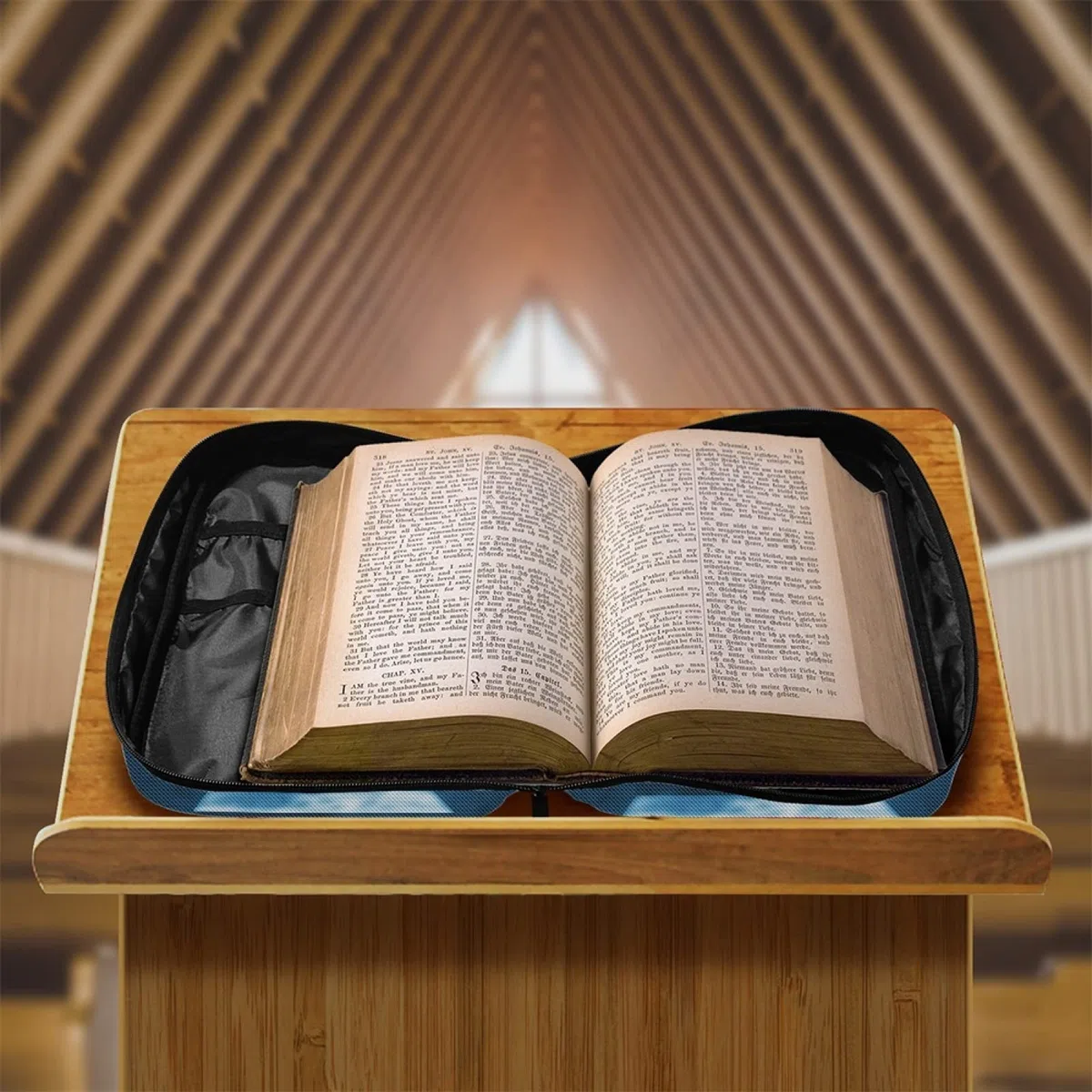 Dajingkj Funda de Biblia con cremallera para hombres y mujeres, grande, para libro de la Biblia, libro de la iglesia, bolsas con asa, Jefe del éxito, One size