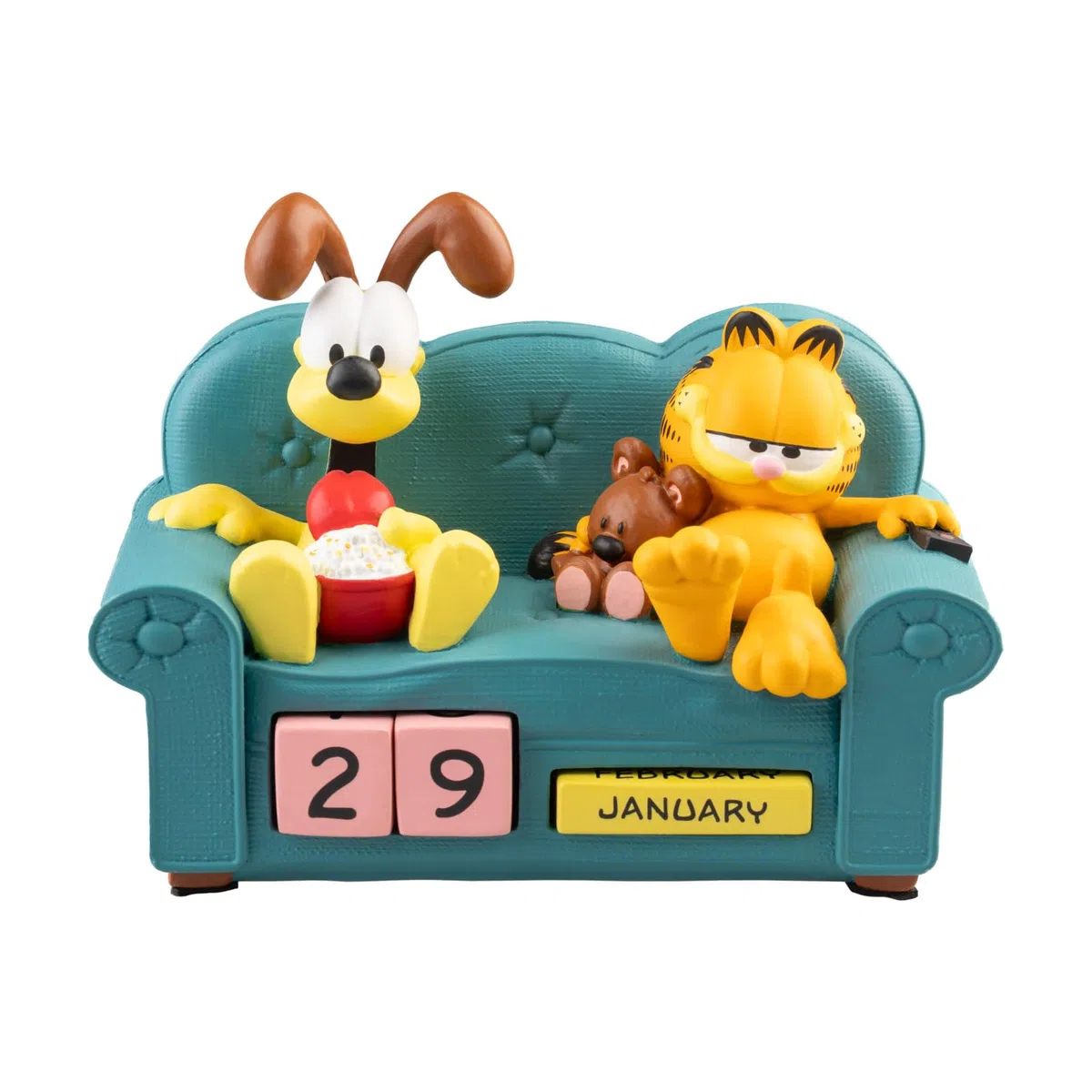 Calendario Perpetuo gato Garfield 3D - Figura Regalo Original Divertido : Decoracion Habitacion Juvenil o escritorio - Calendario sobremesa para niños y adultos