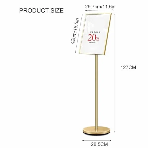 Soporte de póster resistente para acera y exhibición de suelo, soporte duradero para carteles y carteles de espuma