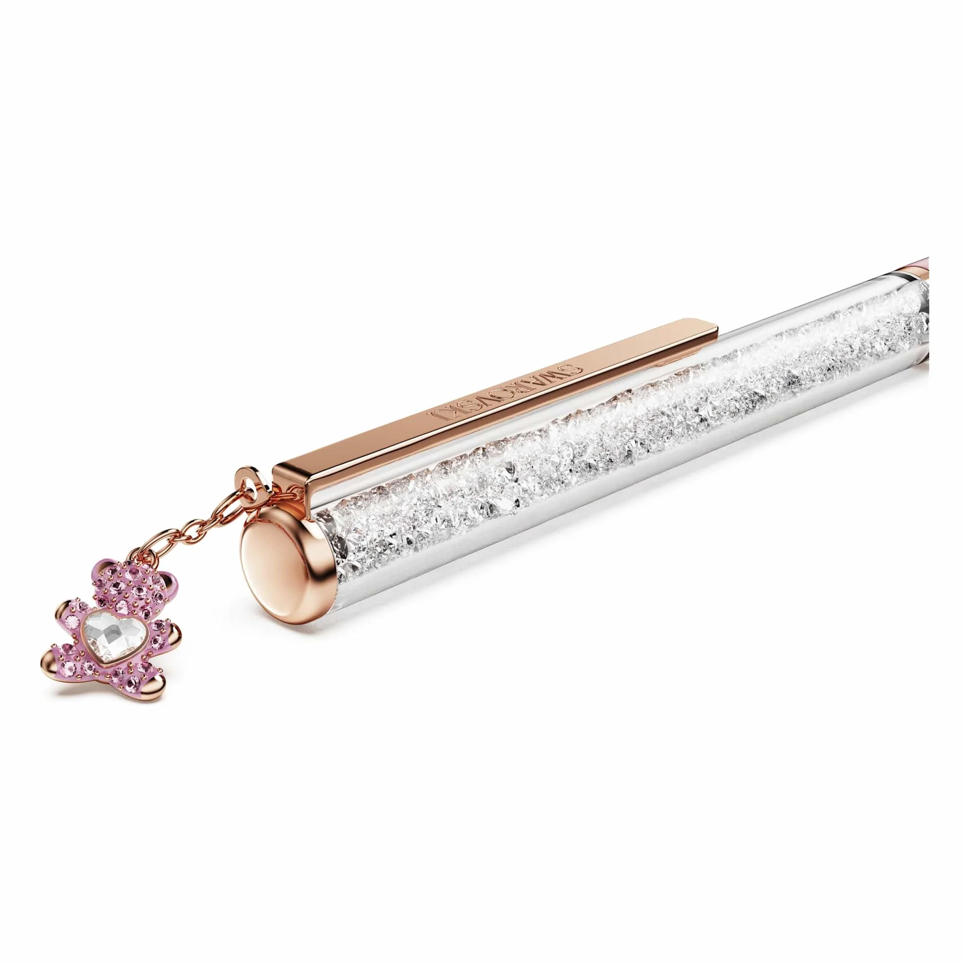 Swarovski Bolígrafo Crystalline, Osito, Rosa, Lacado rosa, baño tono oro rosa