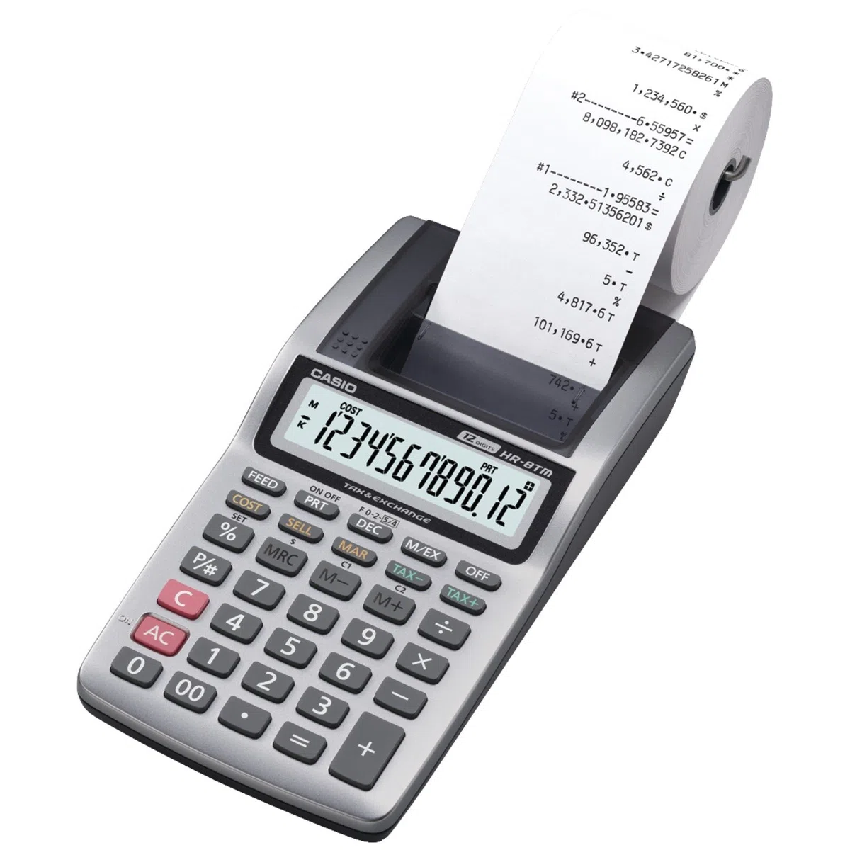 Casio HR8TM Calc de impresión portátil a Color