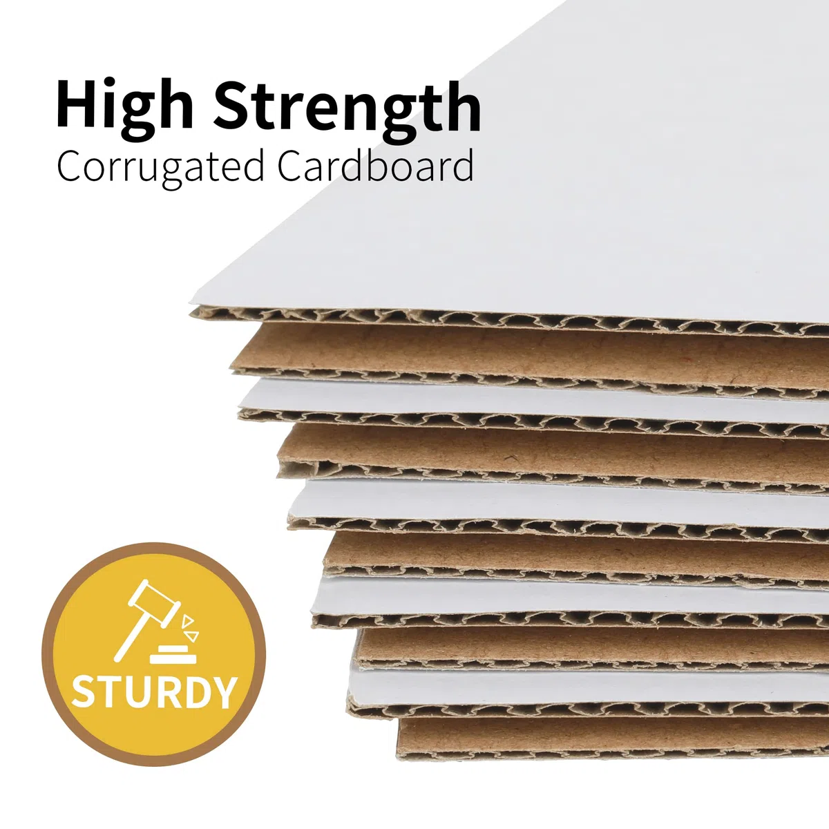 Cajas de envío 6x4x4, paquete de 50, cajas de cartón corrugado Kraft pequeñas para embalaje de correo, blanco