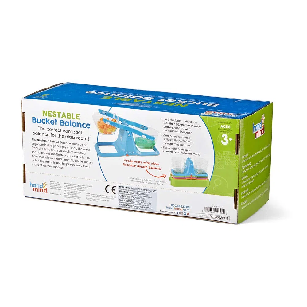 Learning Resources 93402 Nestable Bucket Balance, Multi