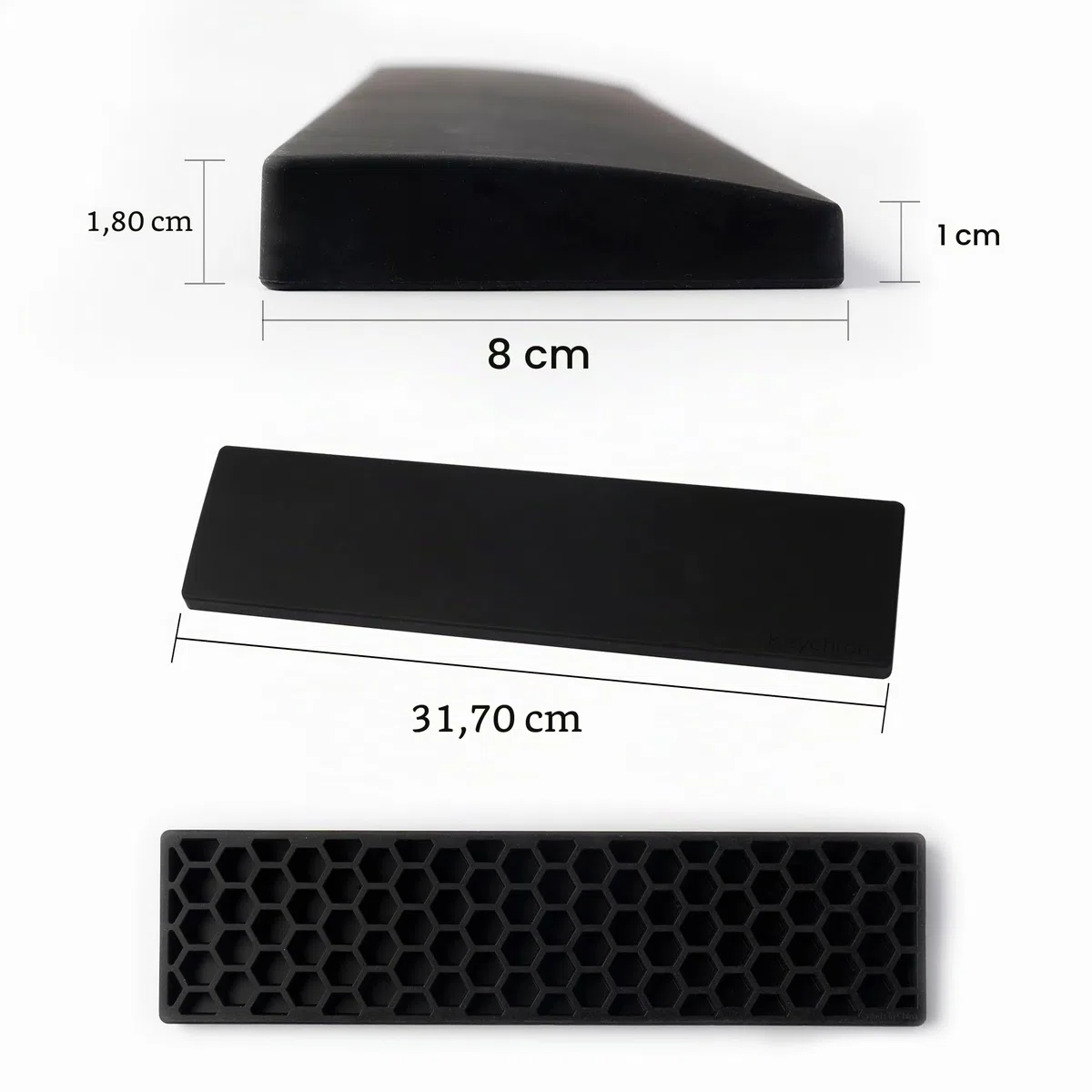 Keychron Reposamanos de silicona para K2 / K6 / K2 Pro / K6 Pro - Negro