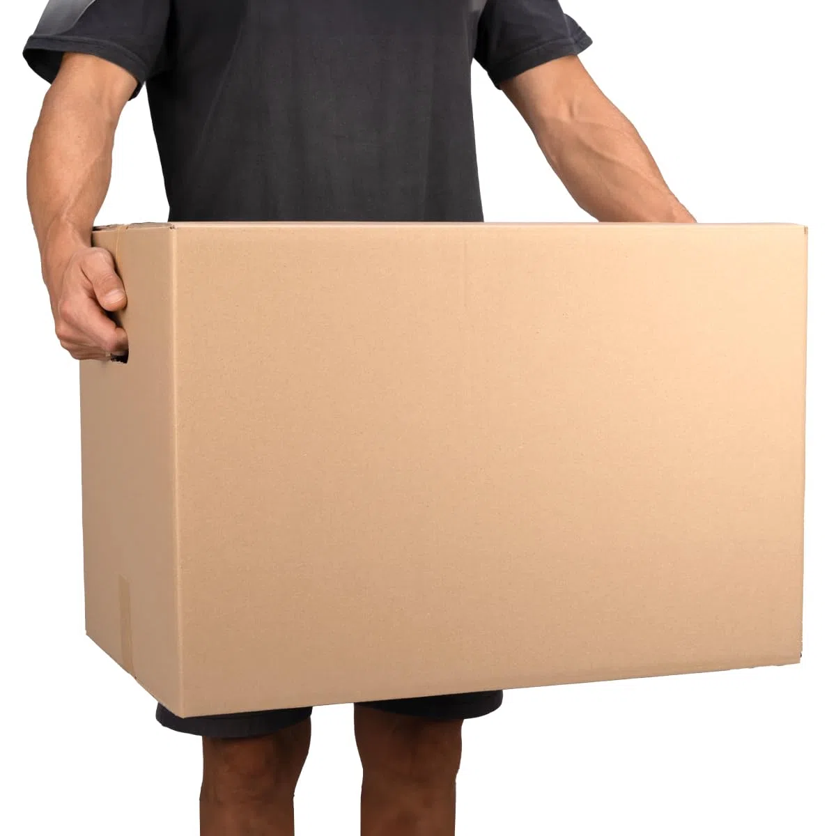verpacking Caja de cartón plegable con orificios para agarrar, 600 x 400 x 400 mm, 2 ondulaciones, eje BC KK 107G (dimensiones interiores 585 x 385 x 380 mm), 10 unidades
