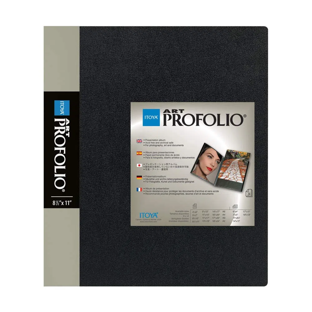 Itoya Original Art Profolio Storage/Display Book, 6-Page Art Size, 8.5 X 11 inches, Black (IA12-8-6)