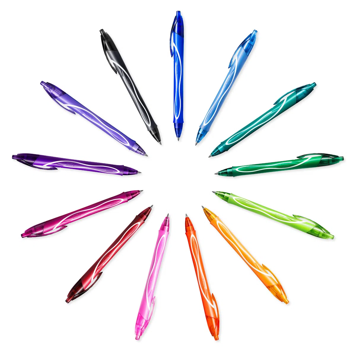 BIC Gel-ocity Quick Dry Bolígrafos Tinta en Gel Punta Media (0,7 mm) - Rojo, Caja de 12 Unidades - Bolígrafo retráctil con tinta de secado ultrarrápido (Paquete de 3)