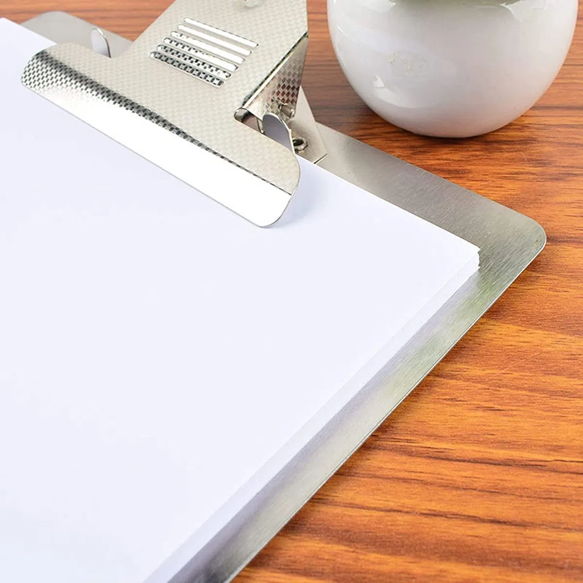 10X Carpeta de Archivos Portapapeles de Metal A4 Tablero de Clip de Acero Inoxidable Organizador Tablero de Carpeta Tablilla de Menú para La Enseñanza de La Escuela La Oficina