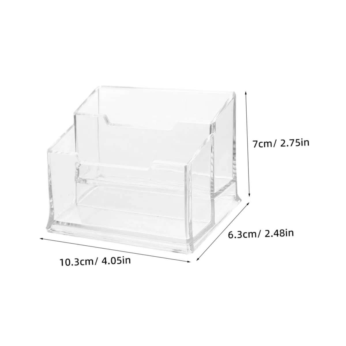 Tarjetero de Escritorio de Plástico Transparente, 5 Piezas | Ligero y Portátil, para Entornos Profesionales y Ferias, Organizador de Tarjetas para Mesa de Oficina