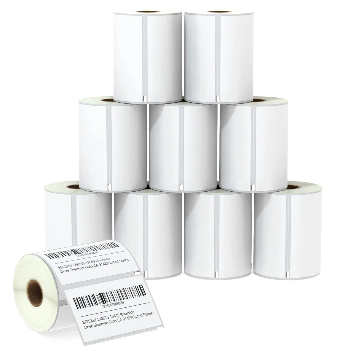 BETCKEY - 10 Rollos S0947420 Etiquetas Adhesivas, 102mm x 59mm, 5750 Etiquetas Grandes de Envío para LabelWriter 4XL, No se aplica 550 o 5XL