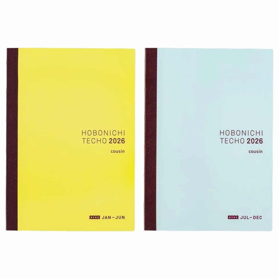 Hobonichi Techo 2026 Cousin Avec Books - A5, diario, 6 meses x 2 libros (inicio de enero), japonés, planificador