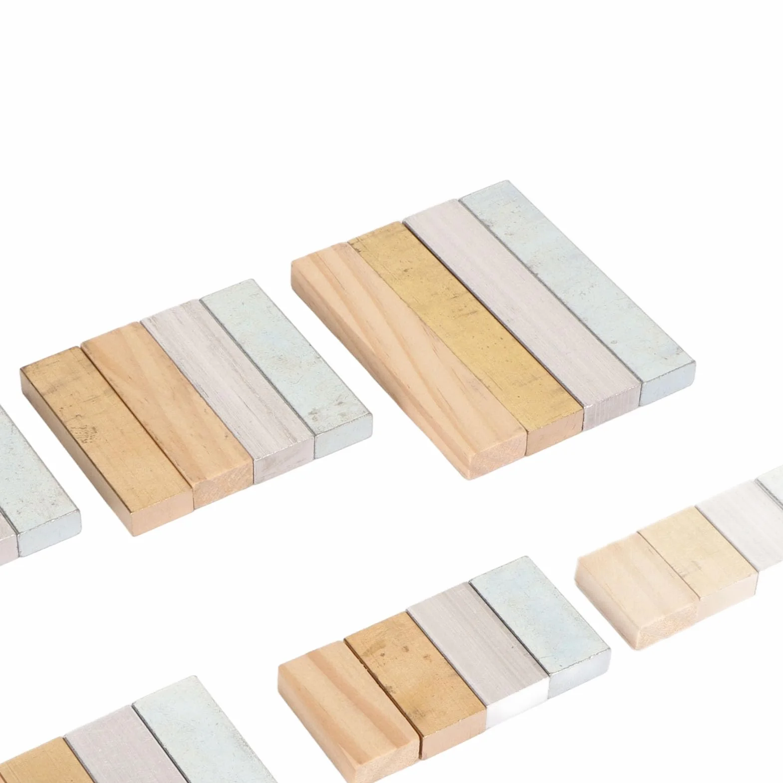 Dekaim Juego de cubos de densidad científica, juego de 24 cubos de densidad científica, juego de bloques de densidad de madera de hierro de cobre para experimentos escolares latorios