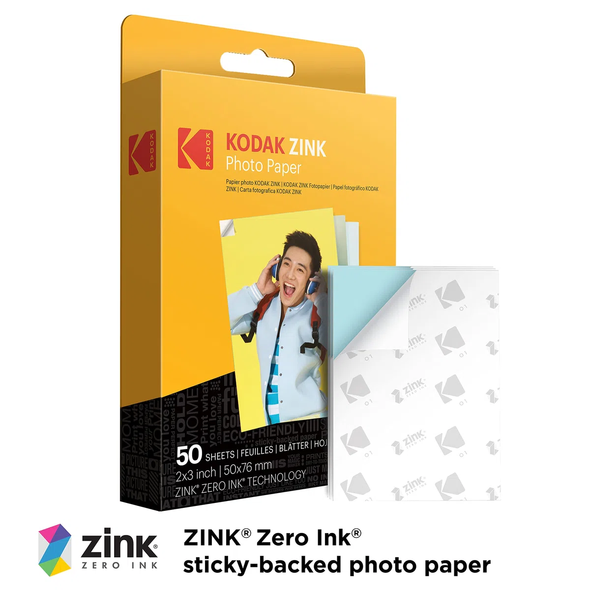 Kodak Papel fotográfico Premium Zink de 2" x 3" (50 Hojas) + Marcos de Fotos + Álbum de Fotos (Compatible con Kodak Printomatic)