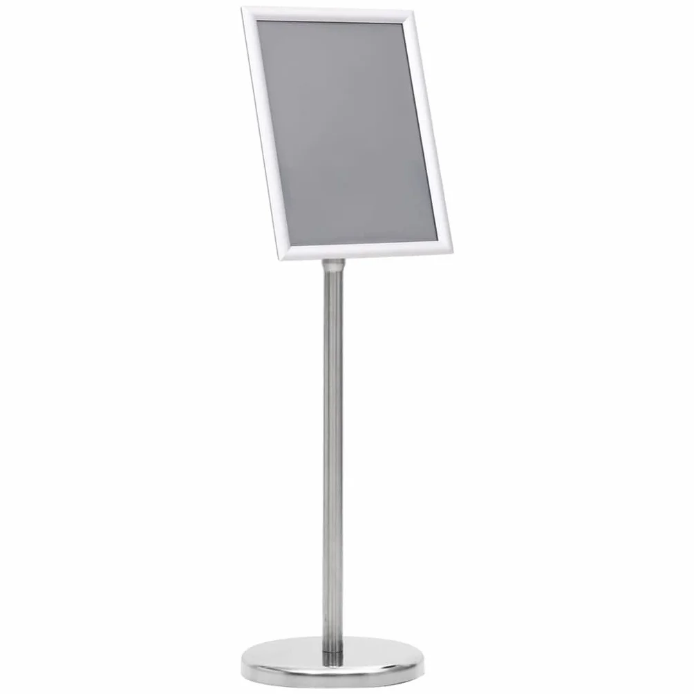 vidaXL Soporte de Pie para Carteles A4 Aleación de Aluminio Plateado