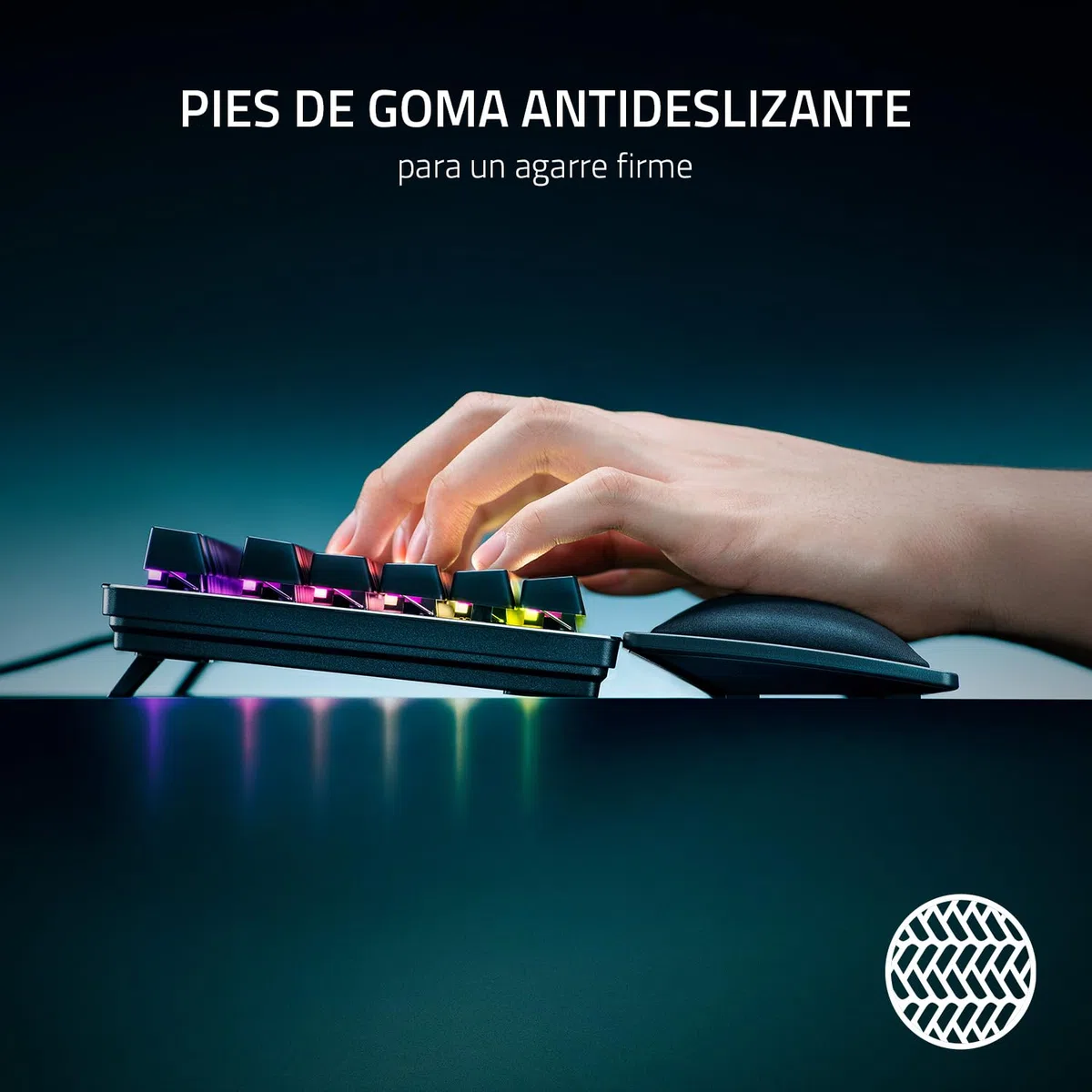 Razer Reposamuñecas ergonómico (Tenkeyless) - Para teclados tenkeyless con un cojín de espuma de cuero artificial con memoria (pies de goma antideslizantes, diseño ergonómico) Negro
