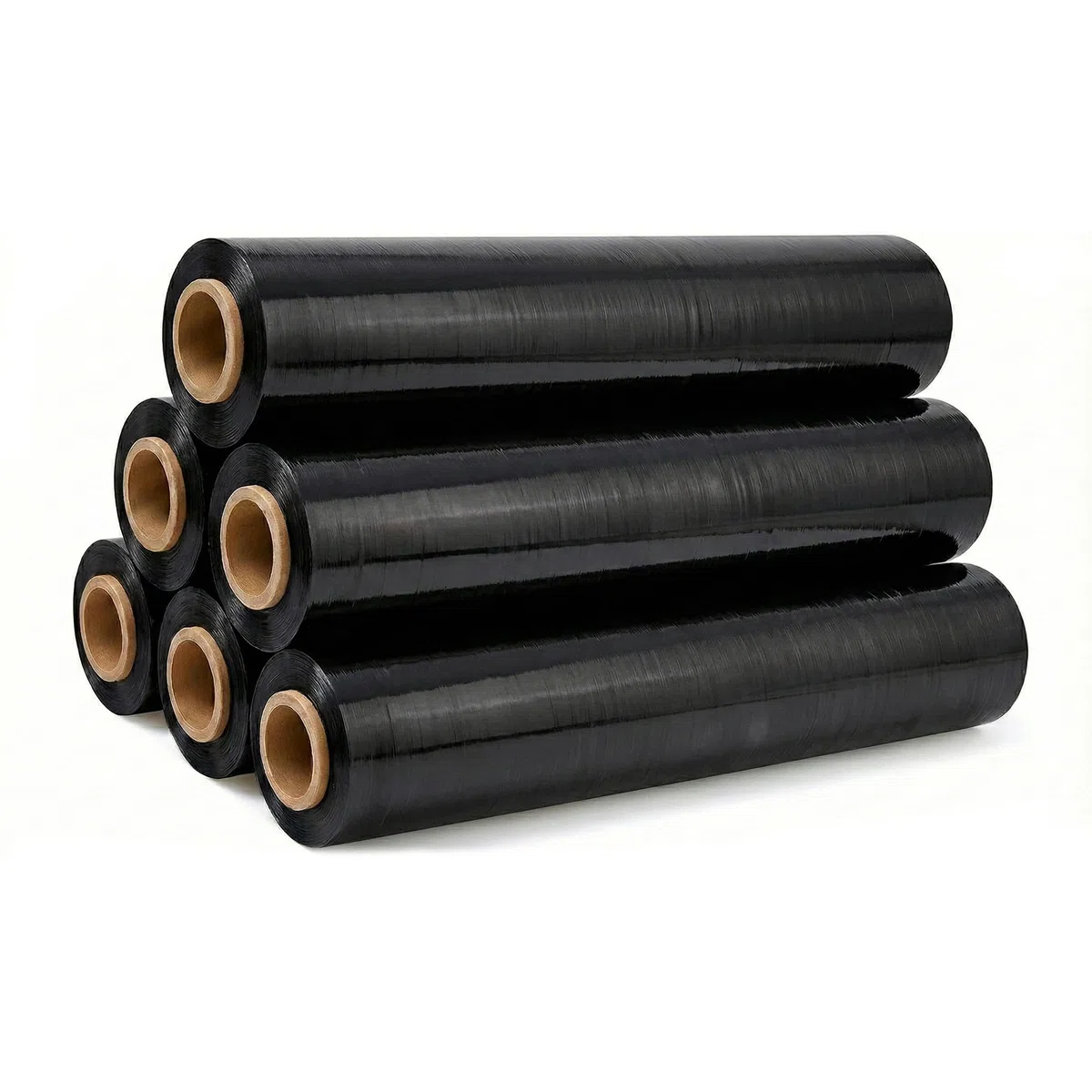 Lámina elástica negra para embalar, lámina para muebles, lámina opaca y lámina de embalaje para envíos y mudanzas, 6 rollos de lámina elástica a mano, 50 cm, 2,5 kg